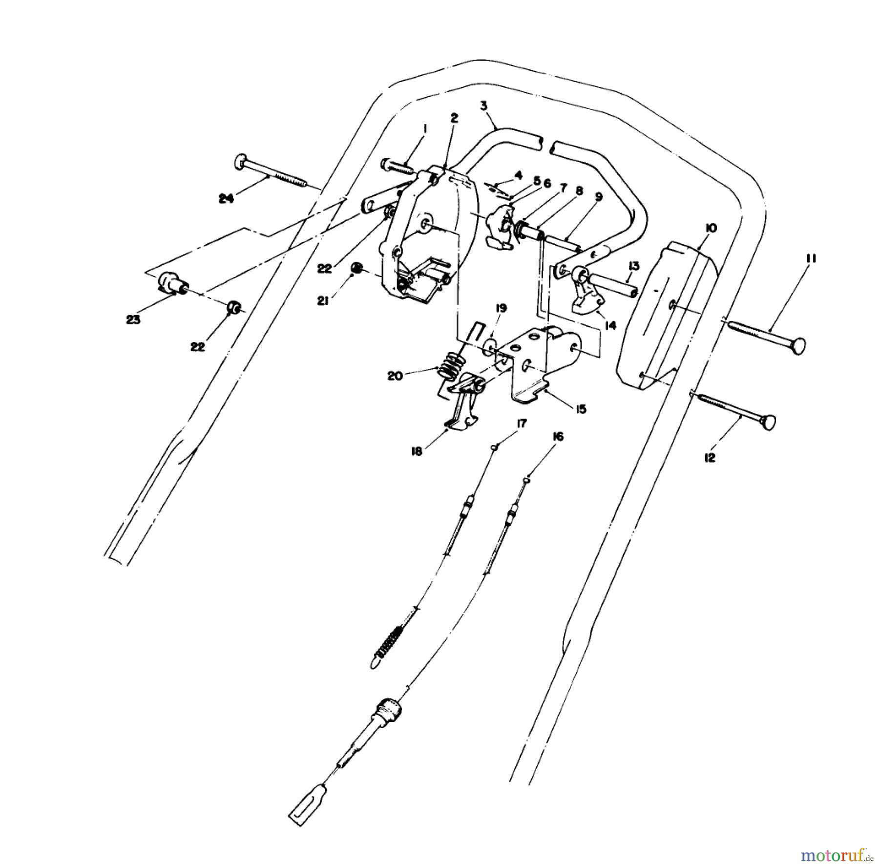  Toro Neu Mowers, Walk-Behind Seite 1 20622C - Toro Lawnmower, 1989 (9000001-9999999) TRACTION CONTROL ASSEMBLY
