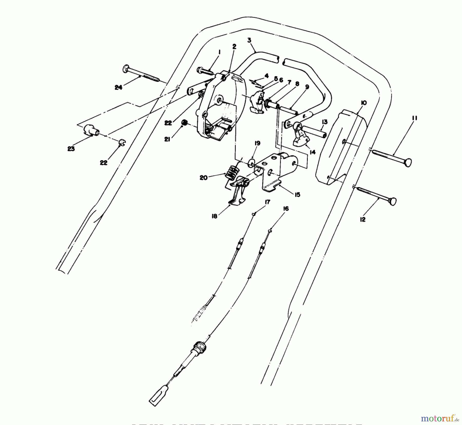  Toro Neu Mowers, Walk-Behind Seite 1 20624C - Toro Lawnmower, 1988 (8000001-8999999) TRACTION CONTROL ASSEMBLY