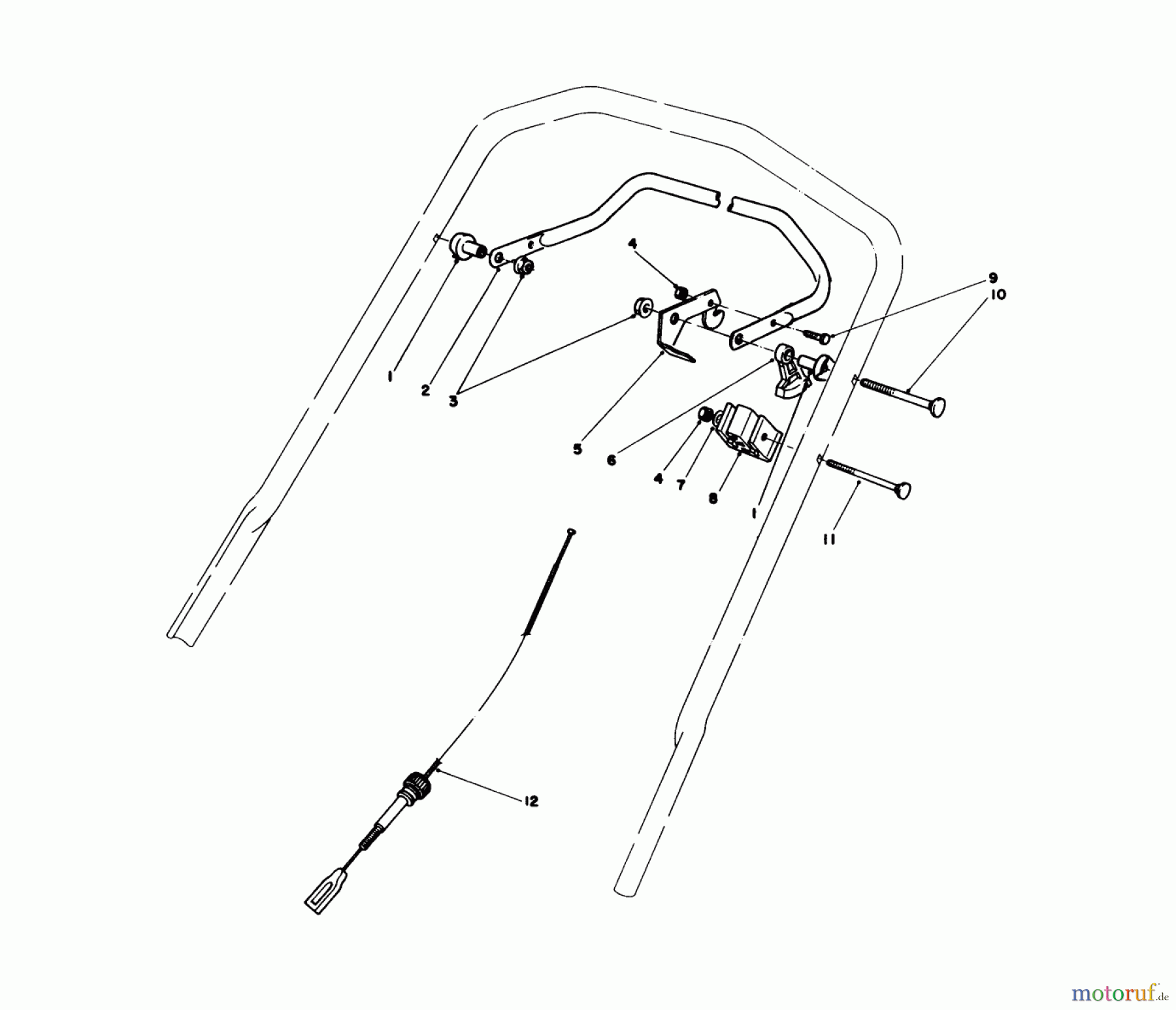 Toro Neu Mowers, Walk-Behind Seite 1 20626C - Toro Lawnmower, 1986 (6000001-6999999) TRACTION CONTROL ASSEMBLY