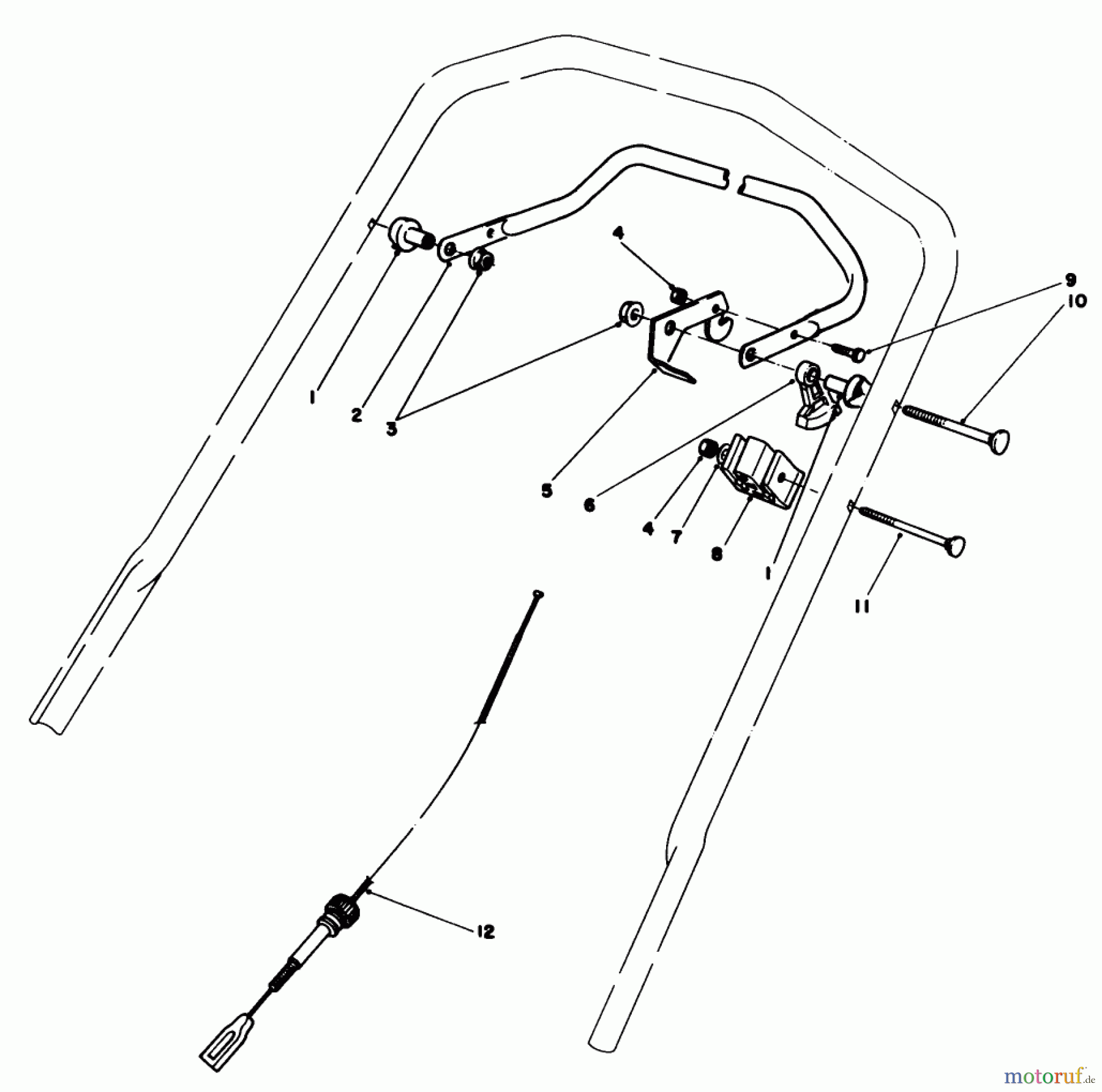  Toro Neu Mowers, Walk-Behind Seite 1 20626C - Toro Lawnmower, 1987 (7000001-7999999) TRACTION CONTROL ASSEMBLY
