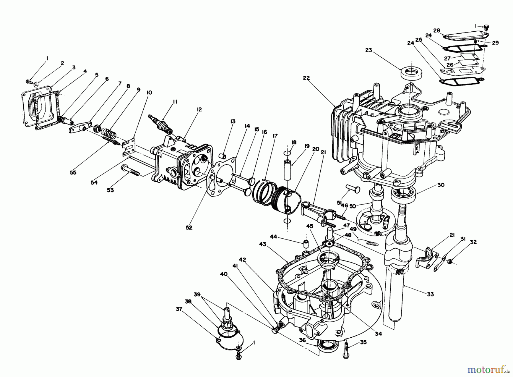  Toro Neu Mowers, Walk-Behind Seite 1 20627C - Toro Lawnmower, 1986 (6000001-6999999) ENGINE ASSEMBLY #2