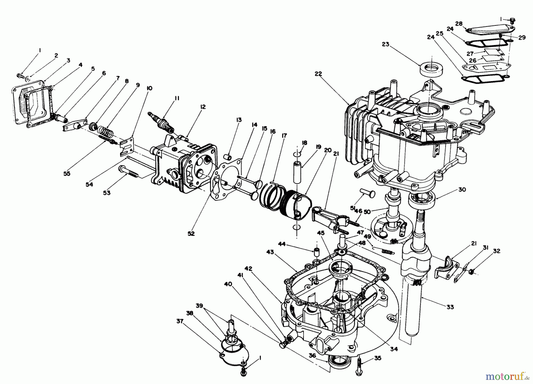  Toro Neu Mowers, Walk-Behind Seite 1 20628C - Toro Lawnmower, 1986 (6000001-6999999) ENGINE ASSEMBLY #2