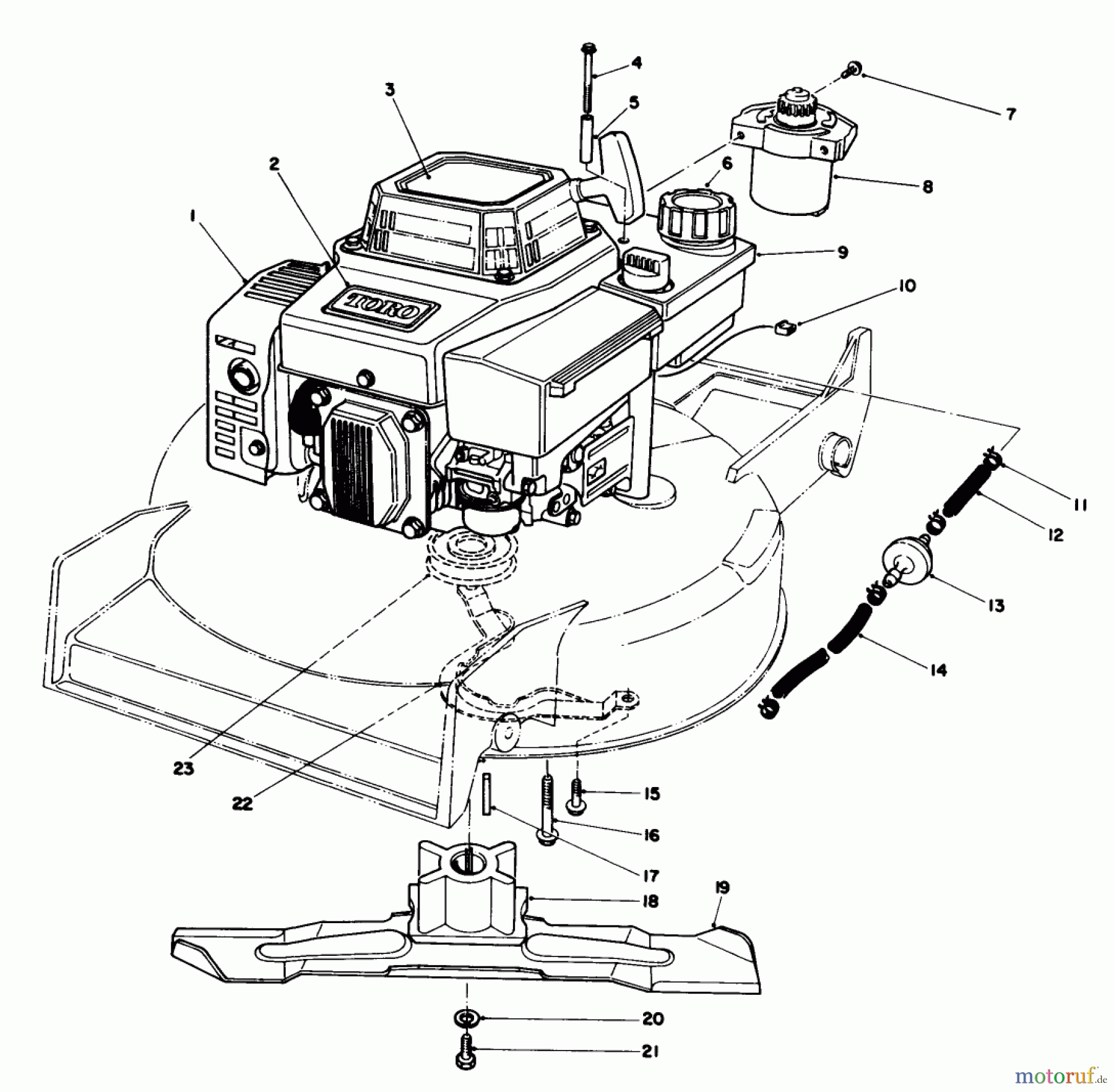  Toro Neu Mowers, Walk-Behind Seite 1 20628C - Toro Lawnmower, 1987 (7000001-7999999) ENGINE ASSEMBLY #1
