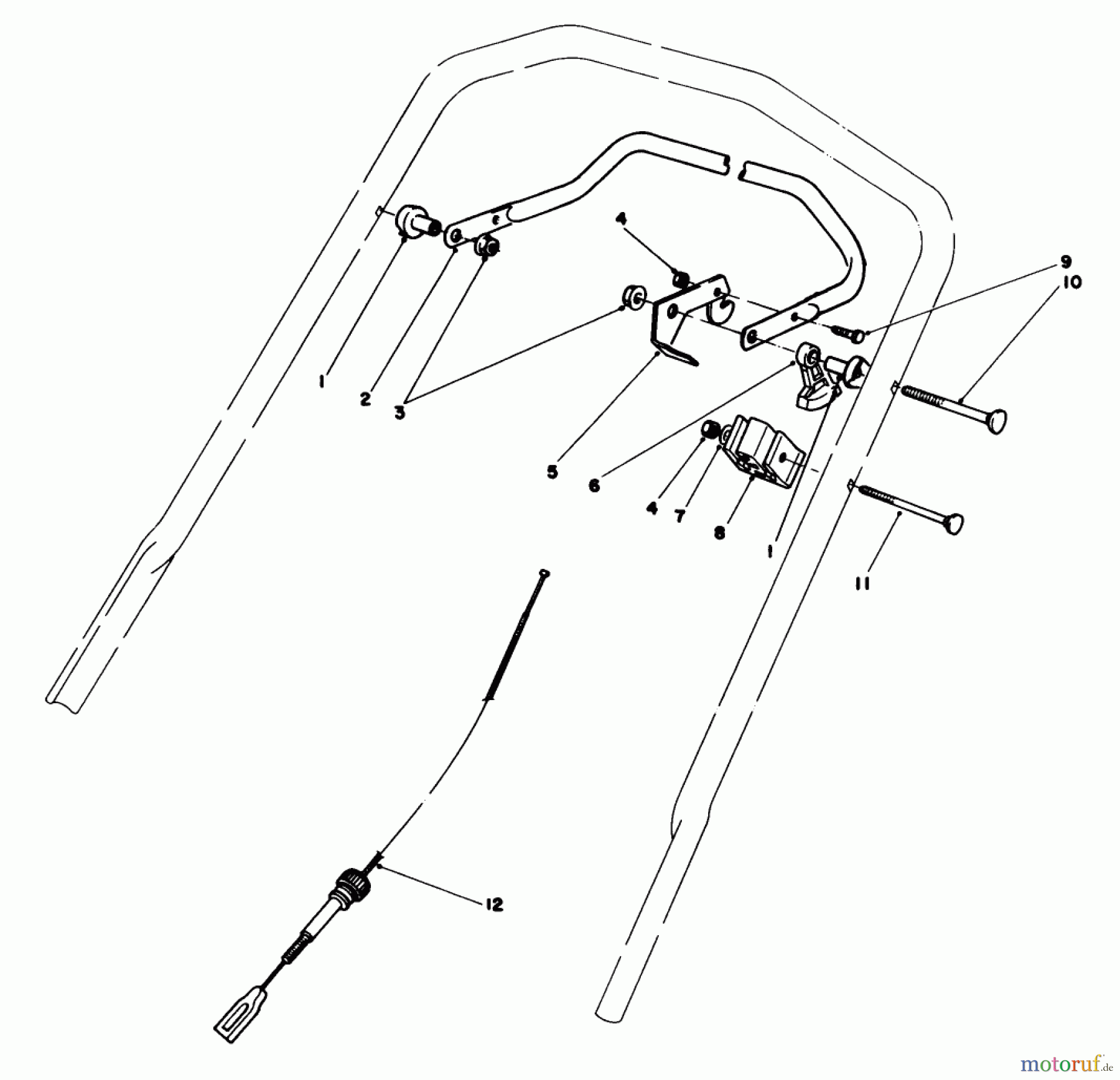  Toro Neu Mowers, Walk-Behind Seite 1 20628C - Toro Lawnmower, 1987 (7000001-7999999) TRACTION CONTROL ASSEMBLY