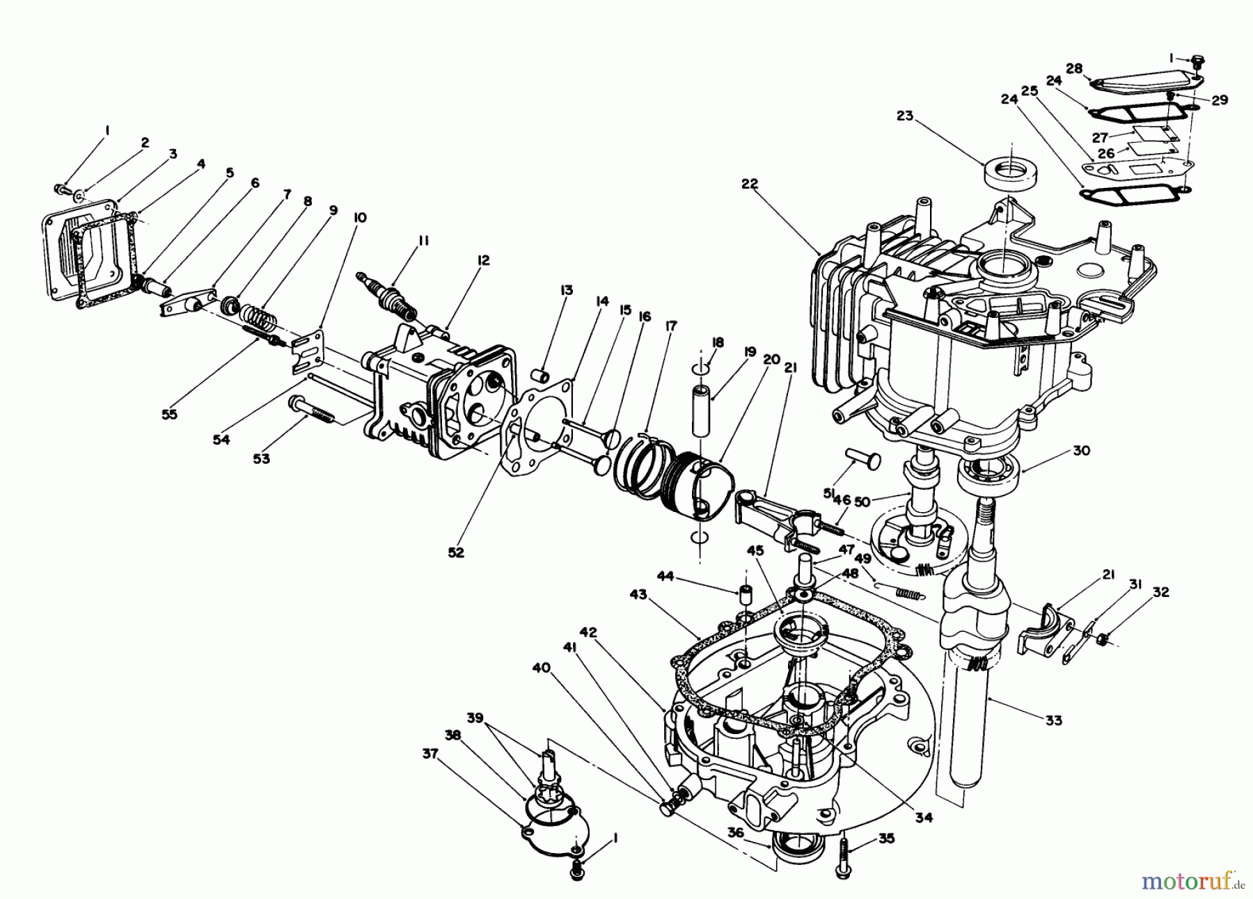  Toro Neu Mowers, Walk-Behind Seite 1 20628C - Toro Lawnmower, 1988 (8000001-8999999) ENGINE ASSEMBLY #2