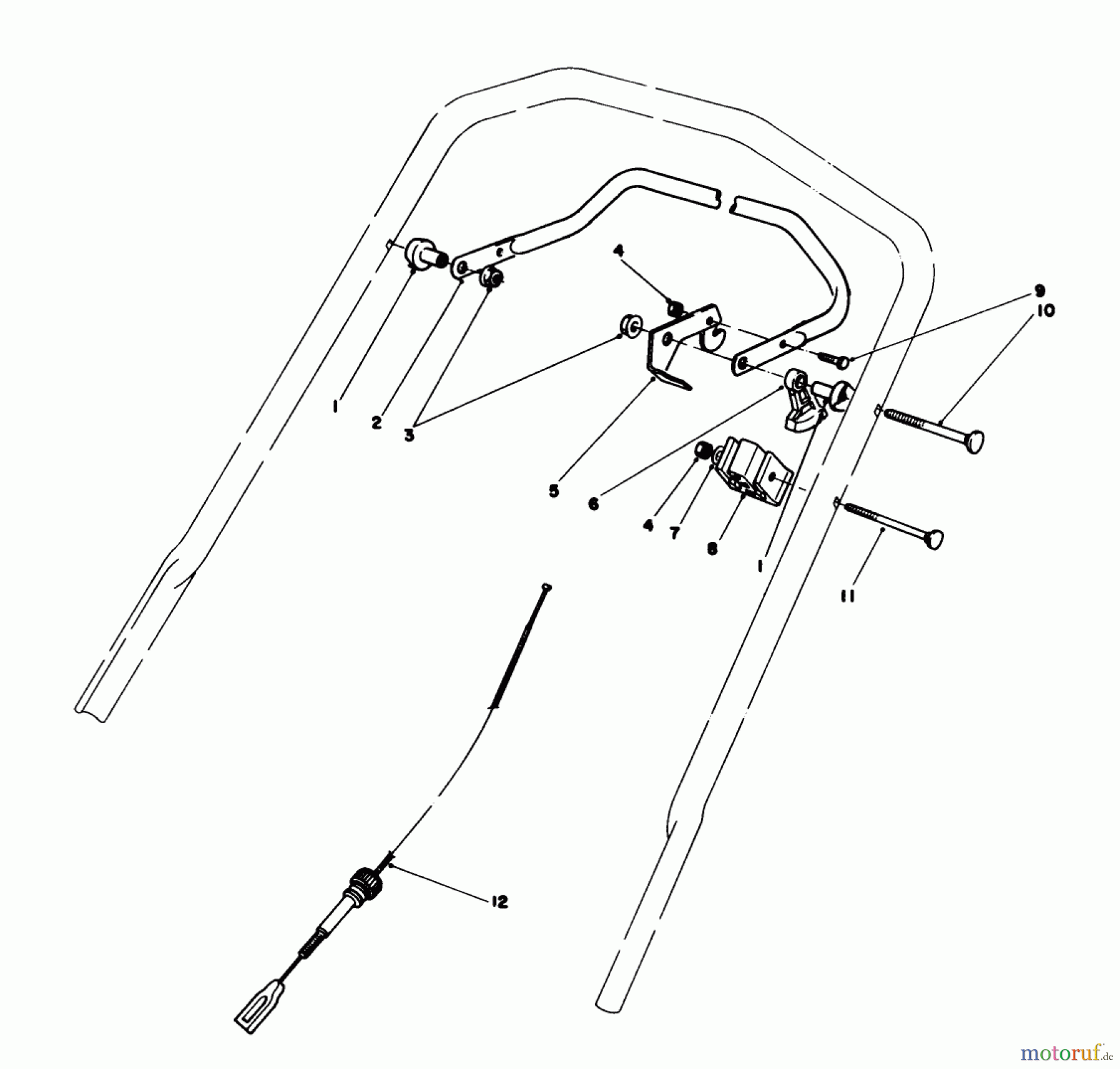  Toro Neu Mowers, Walk-Behind Seite 1 20628C - Toro Lawnmower, 1988 (8000001-8999999) TRACTION CONTROL ASSEMBLY