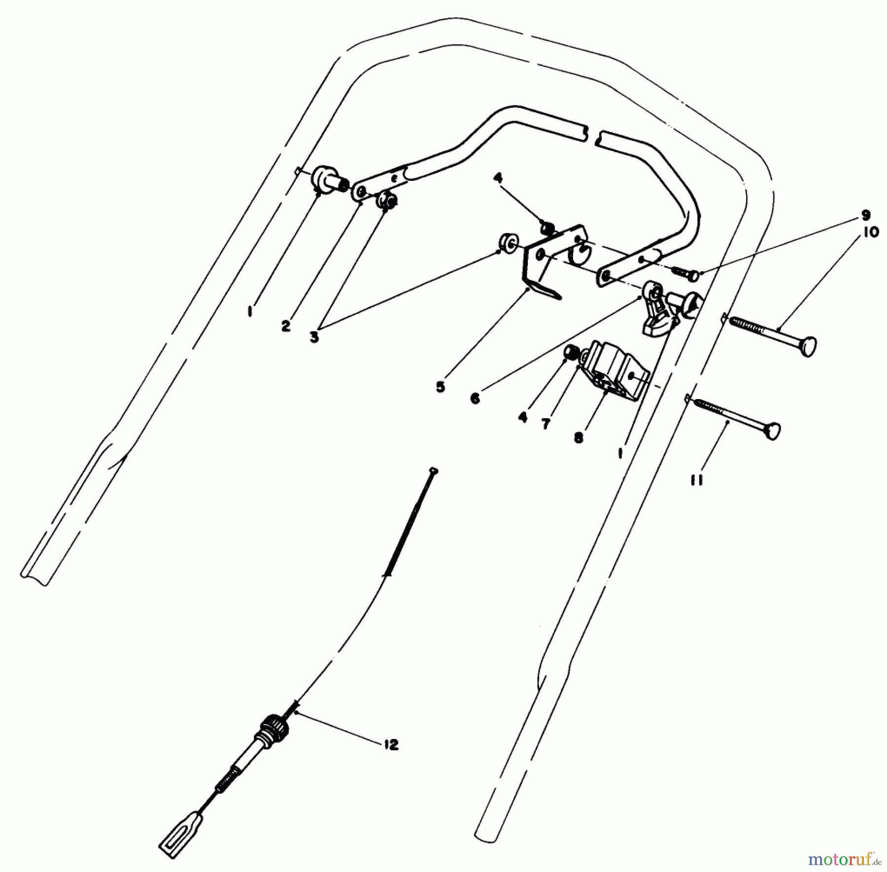  Toro Neu Mowers, Walk-Behind Seite 1 20629C - Toro Lawnmower, 1987 (7000001-7999999) TRACTION CONTROL ASSEMBLY