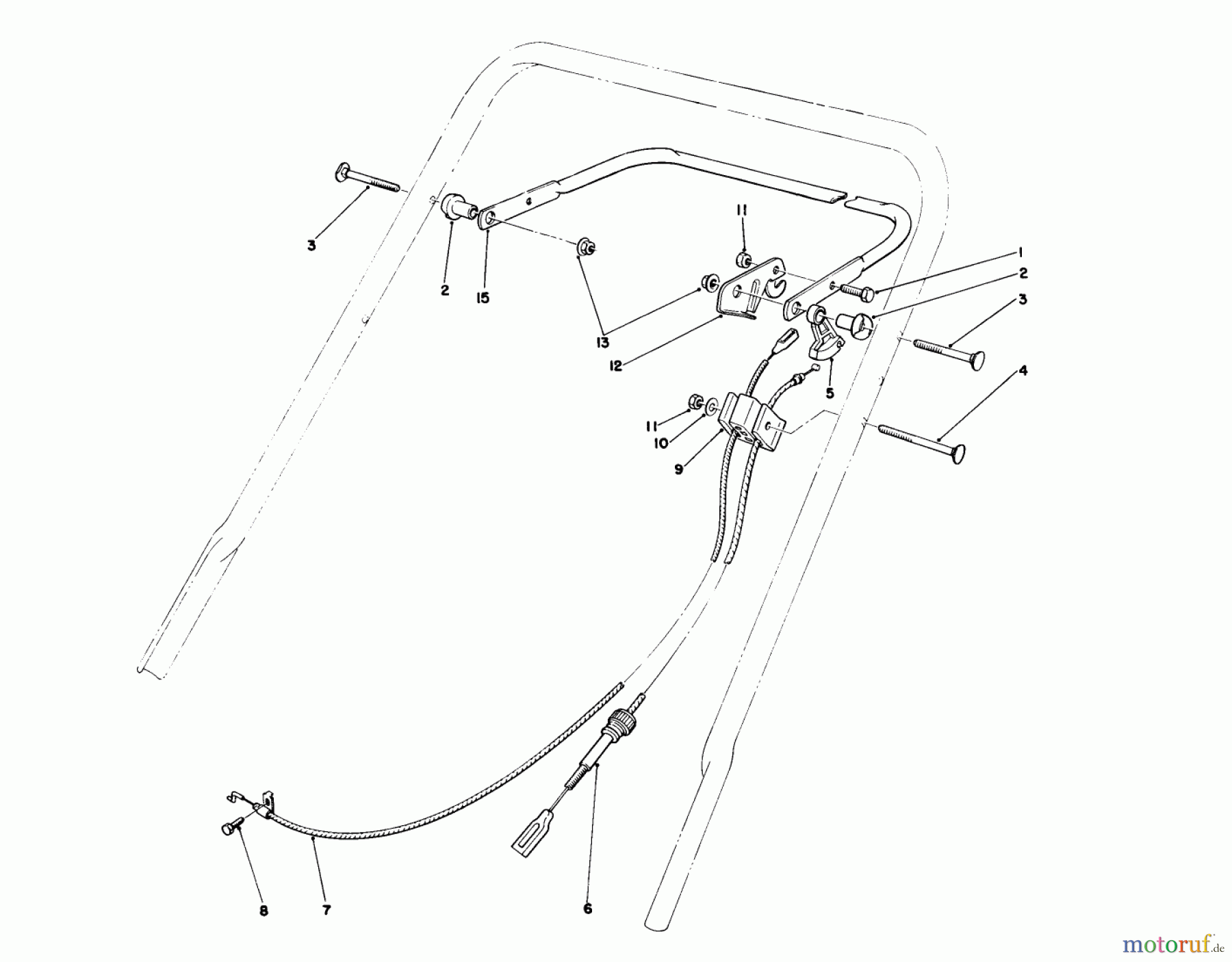  Toro Neu Mowers, Walk-Behind Seite 1 20631 - Toro Lawnmower, 1988 (8000001-8999999) TRACTION CONTROL ASSEMBLY