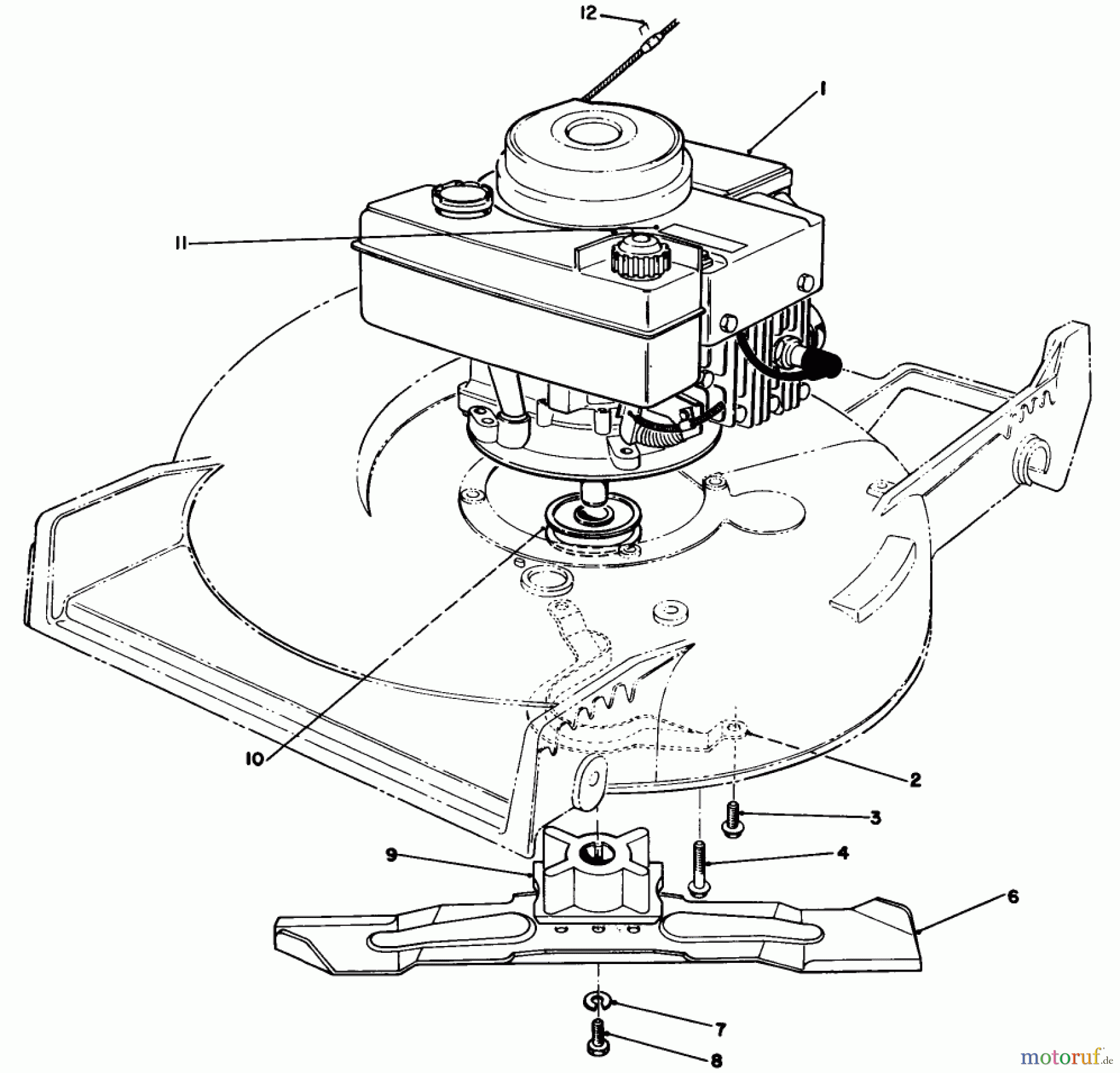  Toro Neu Mowers, Walk-Behind Seite 1 20631 - Toro Lawnmower, 1989 (9000001-9999999) ENGINE ASSEMBLY
