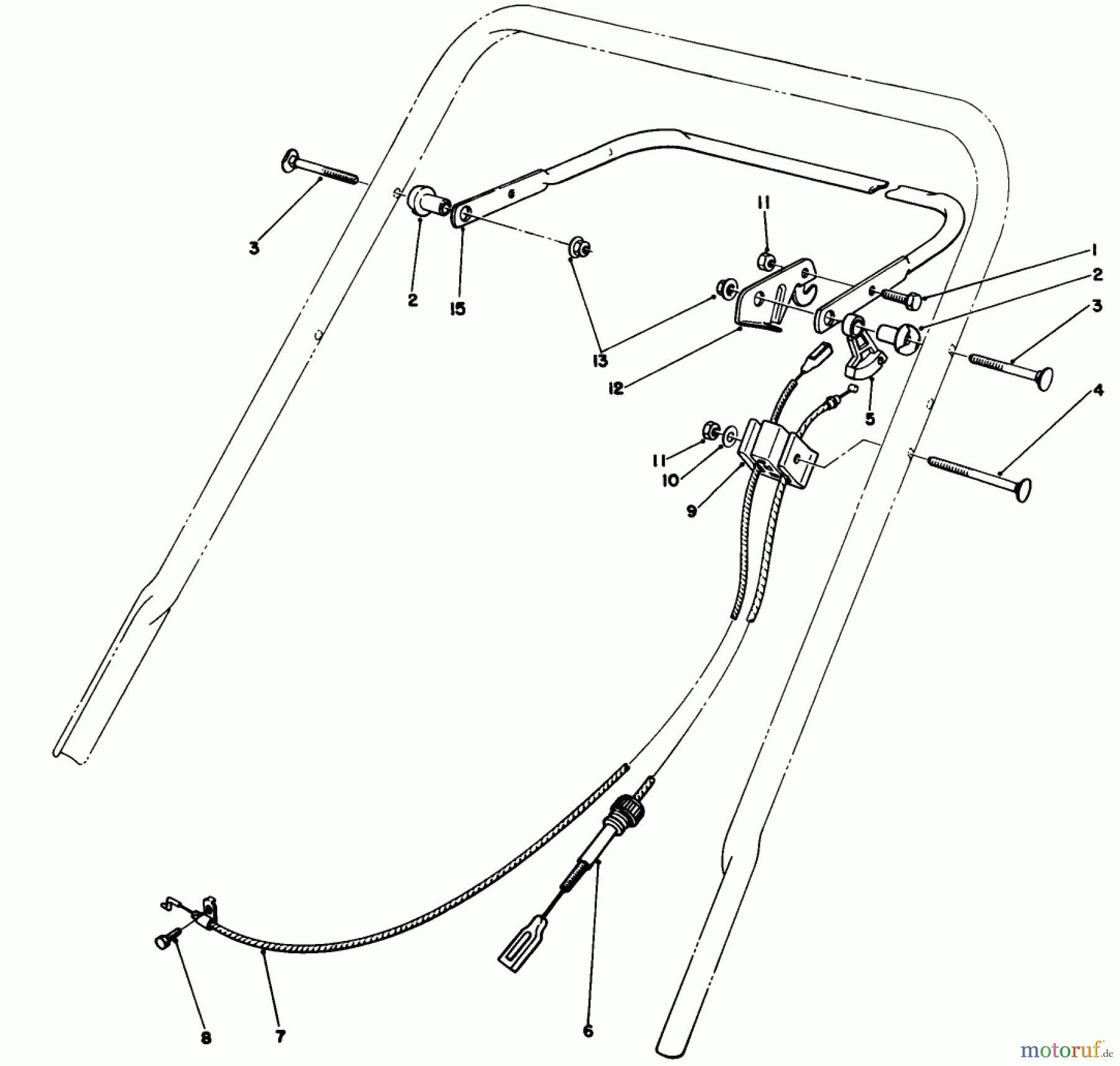 Toro Neu Mowers, Walk-Behind Seite 1 20631 - Toro Lawnmower, 1989 (9000001-9999999) TRACTION CONTROL ASSEMBLY