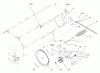 Toro 79370 - 36" Tiller, 300 Series Garden Tractors, 1995 (5900001-5999999) Listas de piezas de repuesto y dibujos HITCH, DRIVE & IDLER PULLEYS