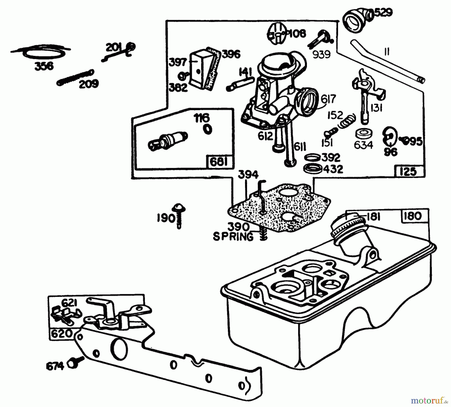  Toro Neu Mowers, Walk-Behind Seite 1 20661 - Toro Lawnmower, 1983 (3000001-3999999) ENGINE BRIGGS & STRATTON MODEL NO. 110908-120401