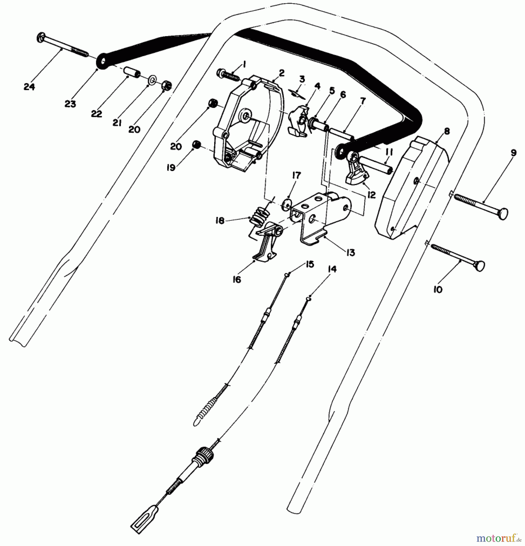  Toro Neu Mowers, Walk-Behind Seite 1 20661 - Toro Lawnmower, 1983 (3000001-3999999) TRACTION CONTROL ASSEMBLY