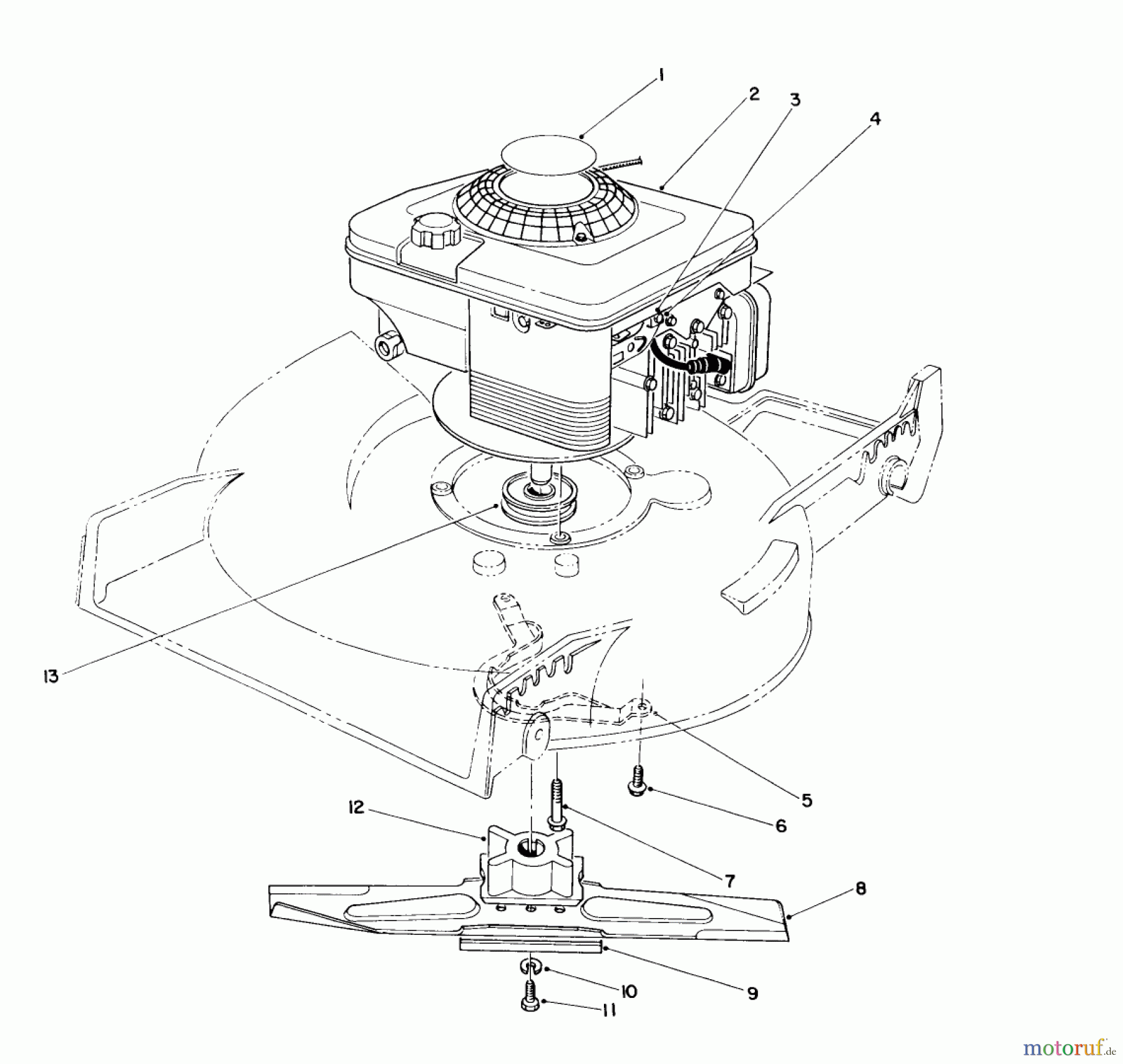  Toro Neu Mowers, Walk-Behind Seite 1 20666 - Toro Lawnmower, 1990 (0000001-0999999) ENGINE ASSEMBLY