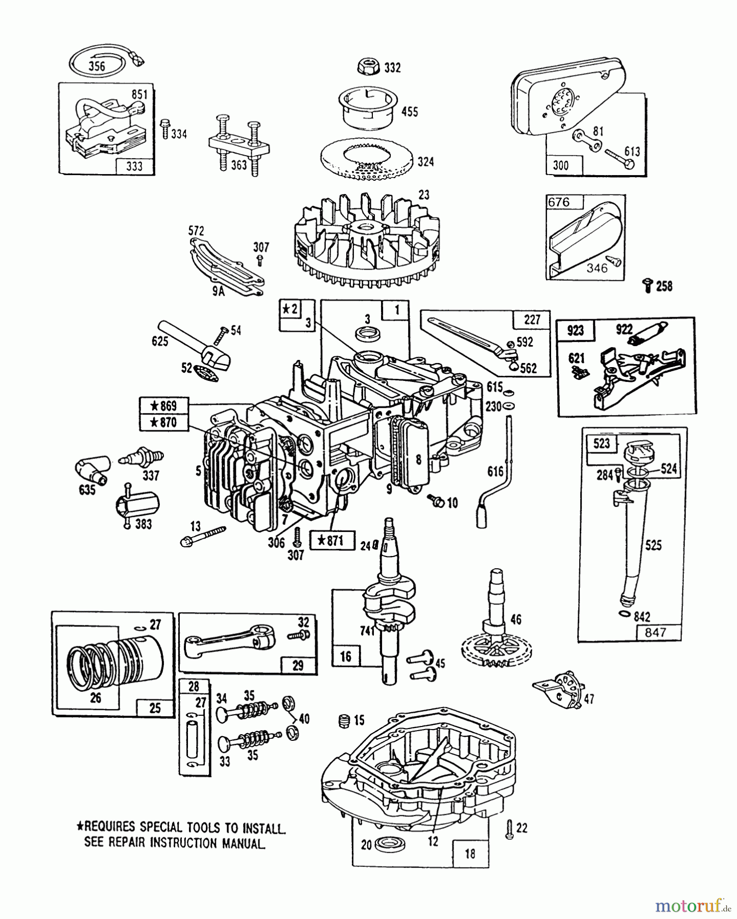  Toro Neu Mowers, Walk-Behind Seite 1 20666 - Toro Lawnmower, 1990 (0000001-0999999) ENGINE MODEL NO. 124702-3115-01 #1