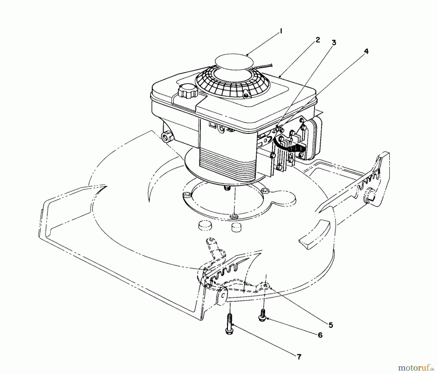  Toro Neu Mowers, Walk-Behind Seite 1 20667 - Toro Lawnmower, 1990 (0000001-0999999) ENGINE ASSEMBLY