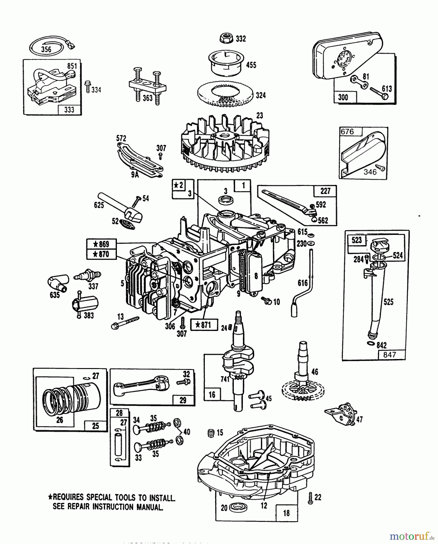  Toro Neu Mowers, Walk-Behind Seite 1 20667 - Toro Lawnmower, 1990 (0000001-0999999) ENGINE MODEL NO. 124702-0137-016