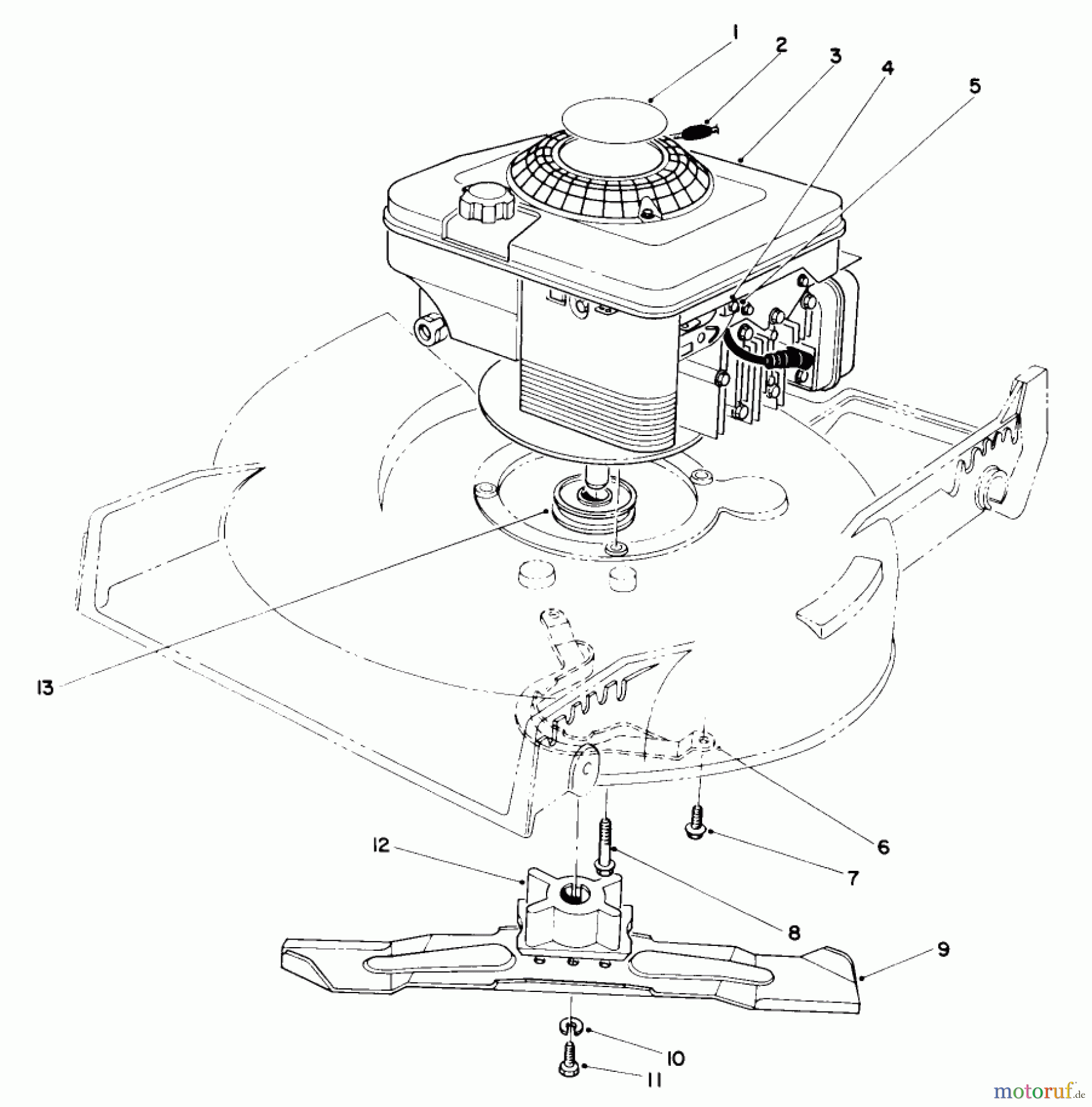  Toro Neu Mowers, Walk-Behind Seite 1 20668 - Toro Lawnmower, 1990 (0000001-0999999) ENGINE ASSEMBLY