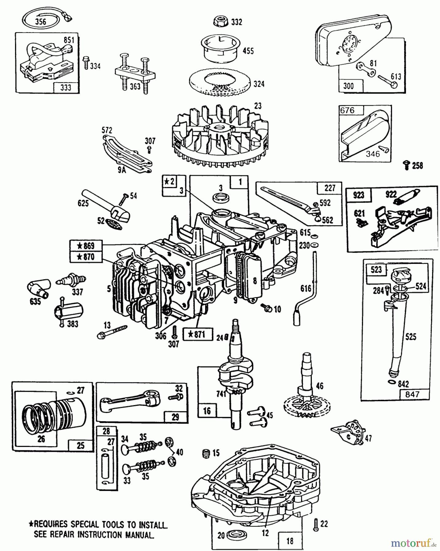  Toro Neu Mowers, Walk-Behind Seite 1 20668 - Toro Lawnmower, 1990 (0000001-0999999) ENGINE MODEL NO. 124702-3115-01 #1