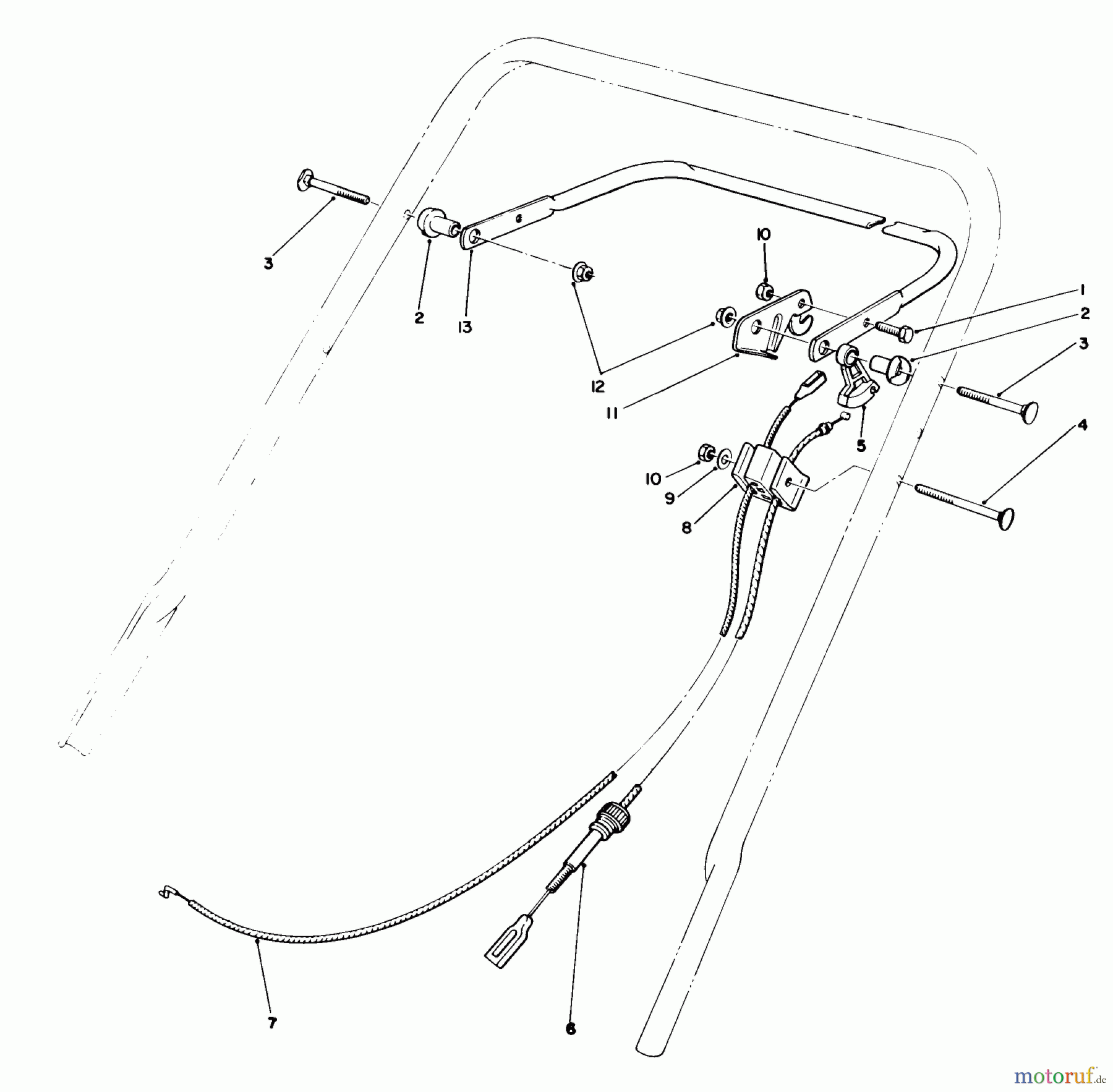  Toro Neu Mowers, Walk-Behind Seite 1 20668 - Toro Lawnmower, 1990 (0000001-0999999) TRACTION CONTROL ASSEMBLY