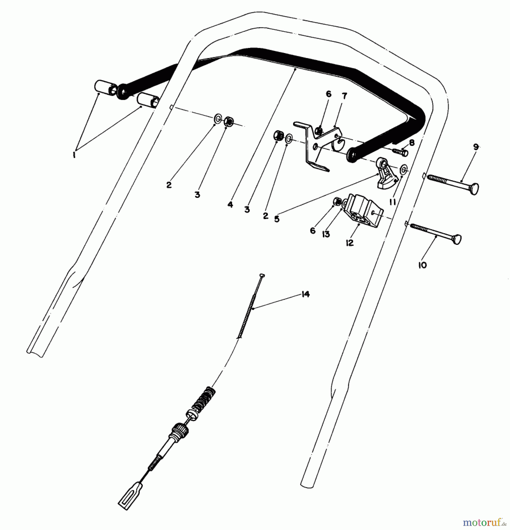  Toro Neu Mowers, Walk-Behind Seite 1 20671 - Toro Lawnmower, 1983 (3000001-3999999) TRACTION CONTROL ASSEMBLY