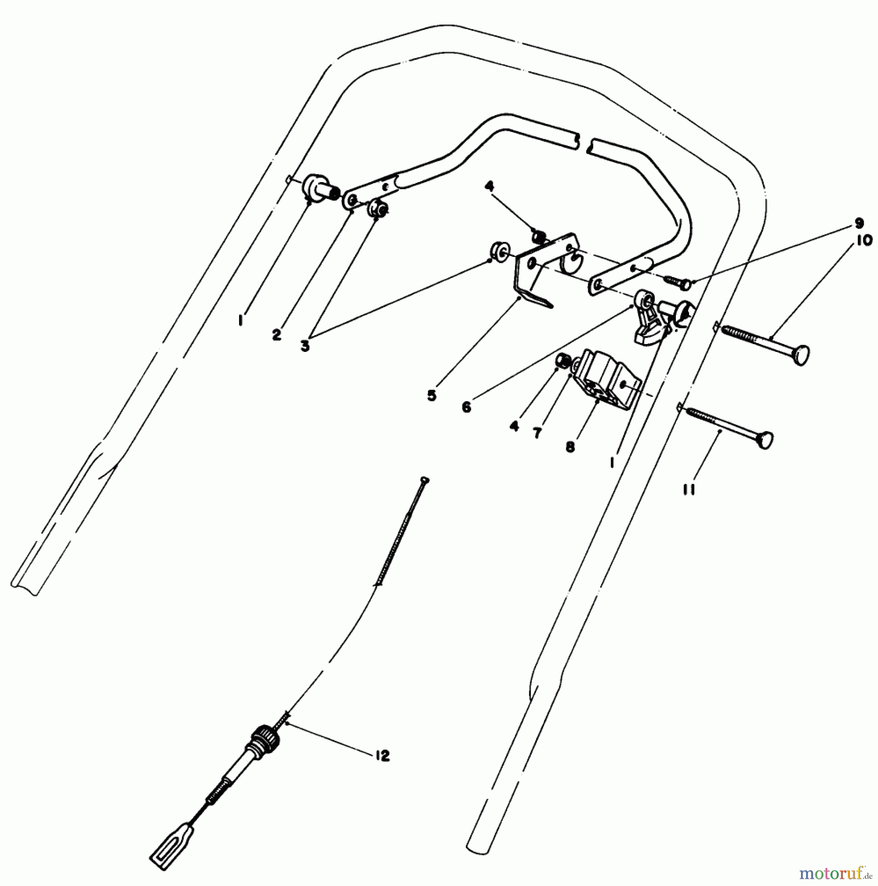  Toro Neu Mowers, Walk-Behind Seite 1 20677 - Toro Lawnmower, 1989 (9000001-9999999) TRACTION CONTROL ASSEMBLY