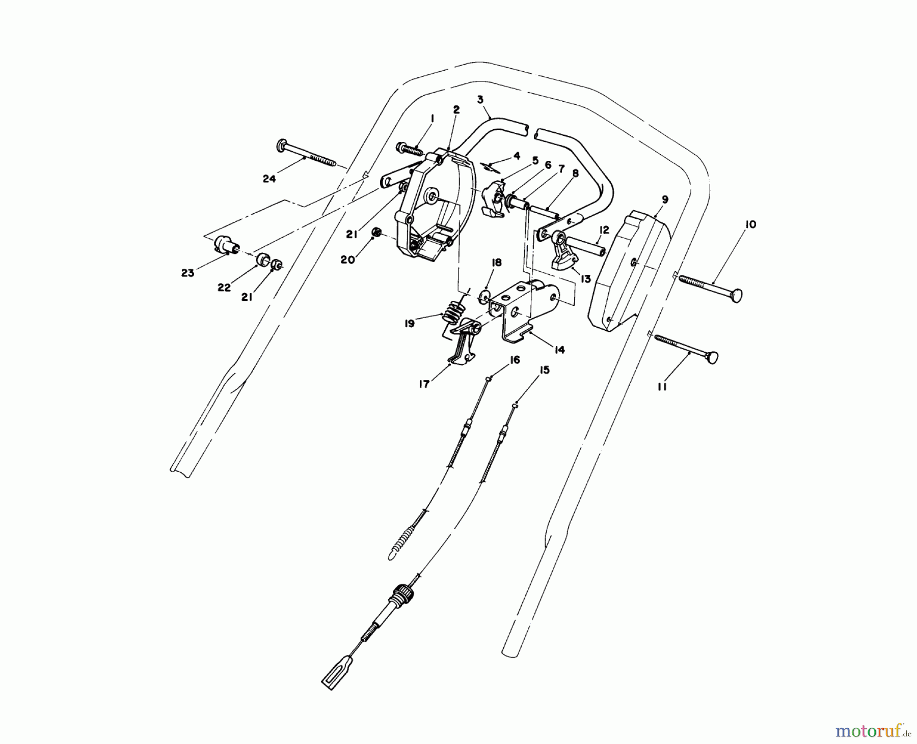 Toro Neu Mowers, Walk-Behind Seite 1 20672 - Toro Lawnmower, 1985 (5000001-5999999) TRACTION CONTROL ASSEMBLY
