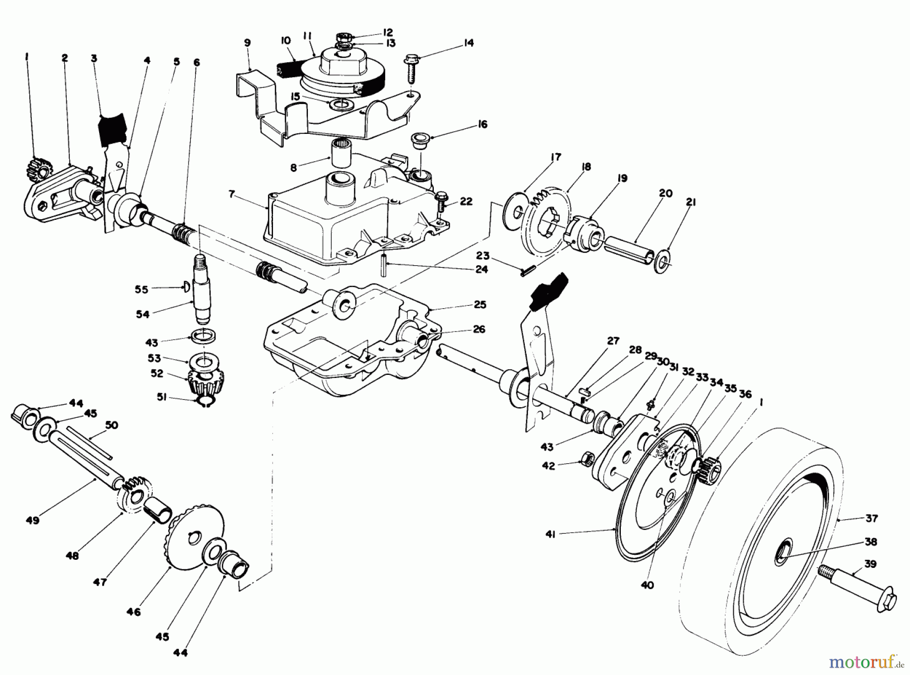  Toro Neu Mowers, Walk-Behind Seite 1 20675 - Toro Lawnmower, 1984 (4000001-4999999) GEAR CASE ASSEMBLY