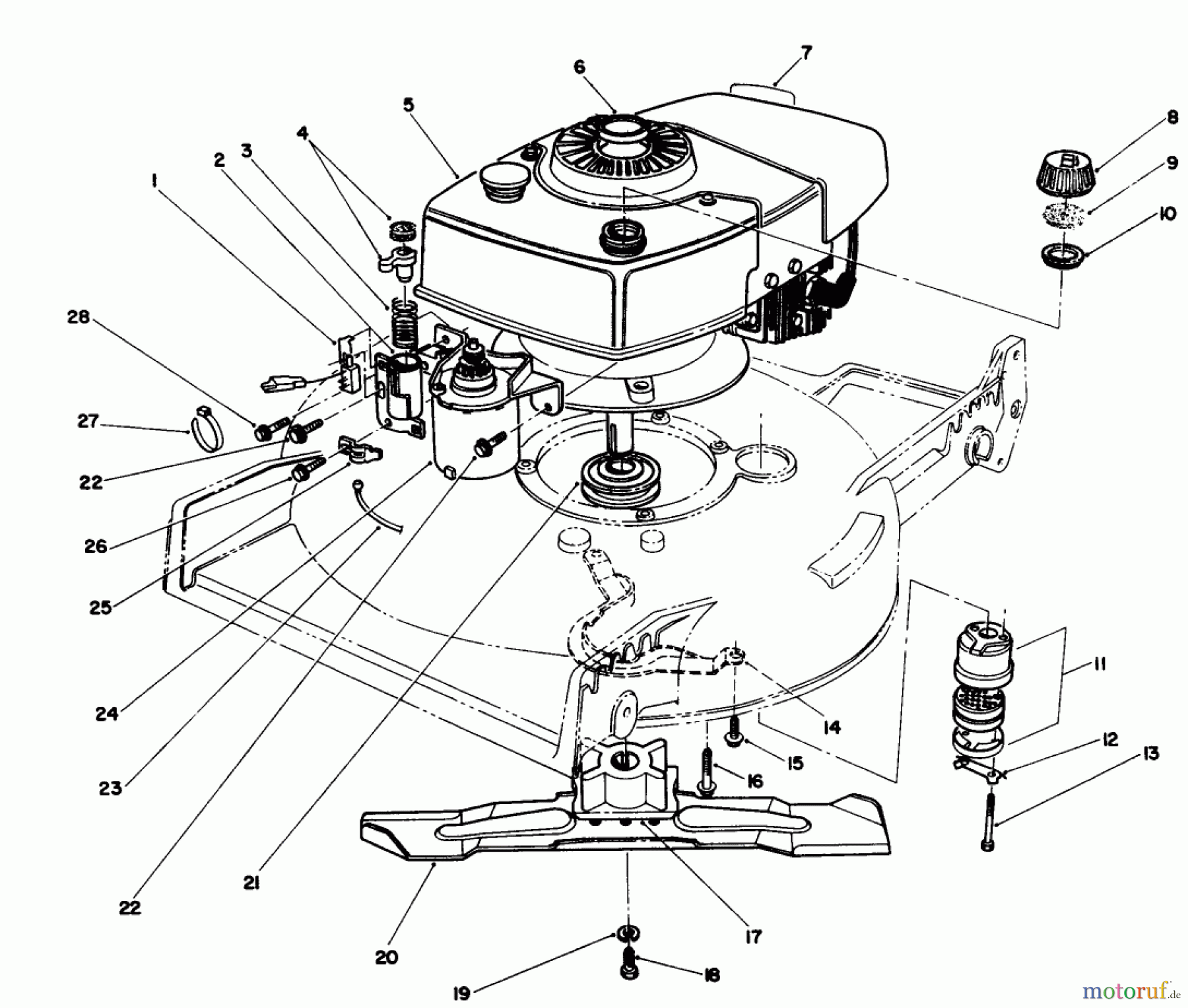  Toro Neu Mowers, Walk-Behind Seite 1 20677 - Toro Lawnmower, 1990 (0000001-0002101) ENGINE ASSEMBLY