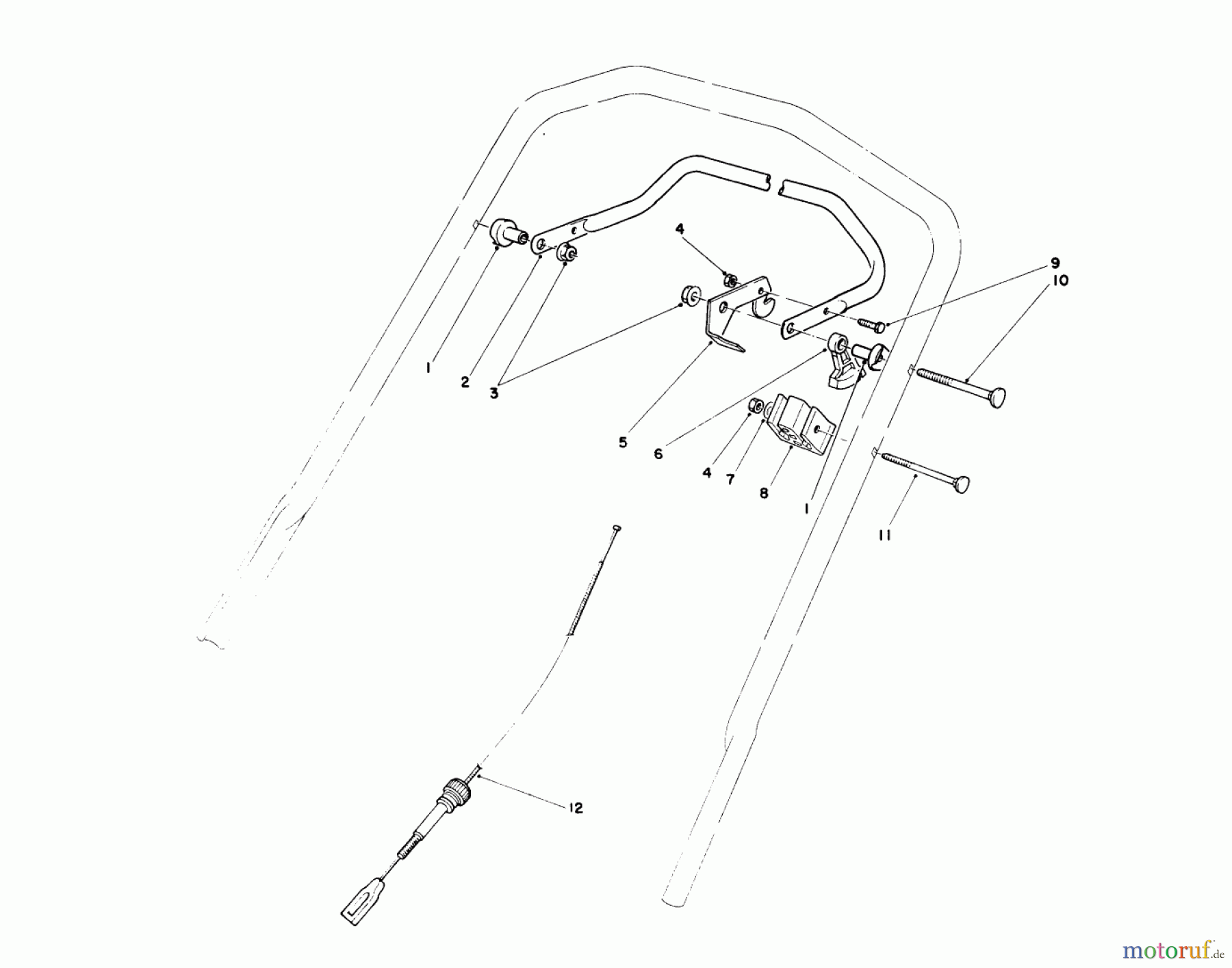  Toro Neu Mowers, Walk-Behind Seite 1 20677 - Toro Lawnmower, 1990 (0002102-0999999) TRACTION CONTROL ASSEMBLY