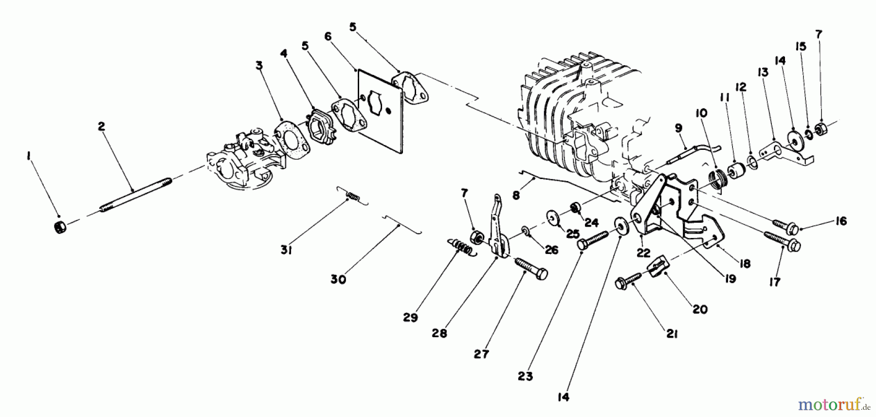  Toro Neu Mowers, Walk-Behind Seite 1 20680 - Toro Lawnmower, 1984 (4000001-4999999) GOVERNOR ASSEMBLY