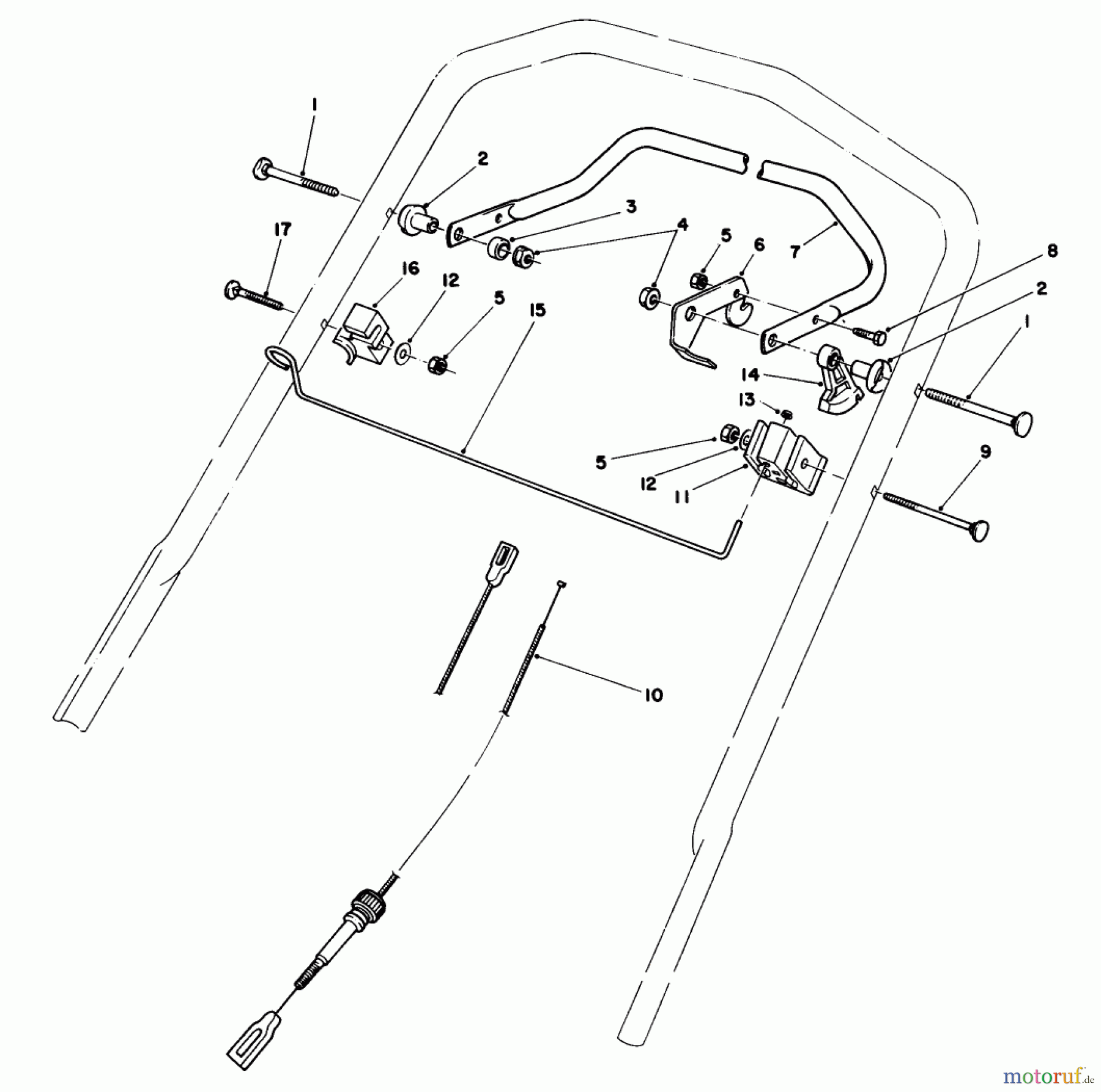  Toro Neu Mowers, Walk-Behind Seite 1 20680 - Toro Lawnmower, 1985 (5000001-5999999) TRACTION CONTROL ASSEMBLY