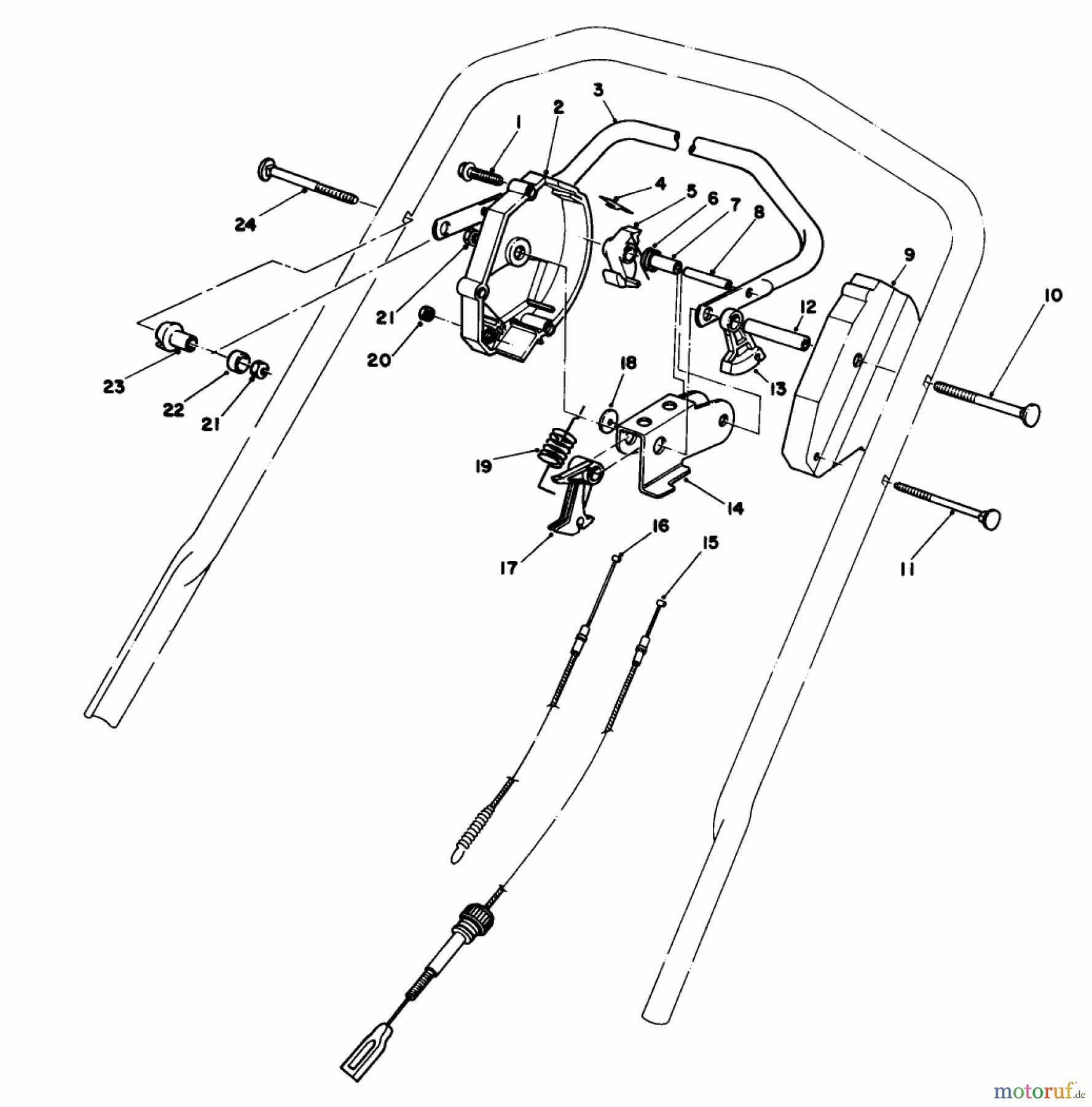  Toro Neu Mowers, Walk-Behind Seite 1 20684 - Toro Lawnmower, 1985 (5000001-5999999) TRACTION CONTROL ASSEMBLY