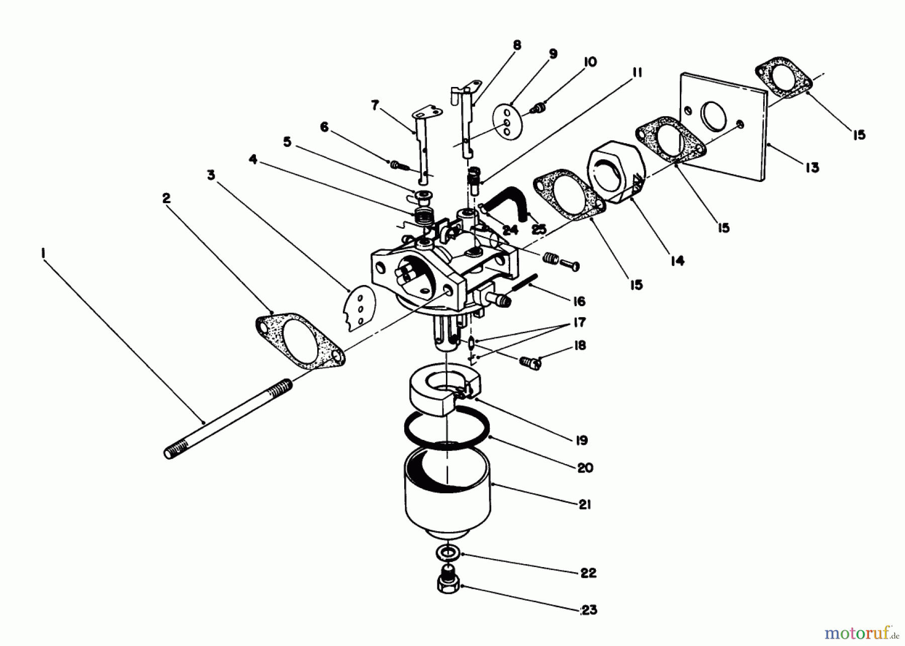  Toro Neu Mowers, Walk-Behind Seite 1 20684C - Toro Lawnmower, 1989 (9000001-9999999) CARBURETOR ASSEMBLY (ENGINE MODEL NO. 47PJ8) (ENGINE MODEL NO. 47PH7)