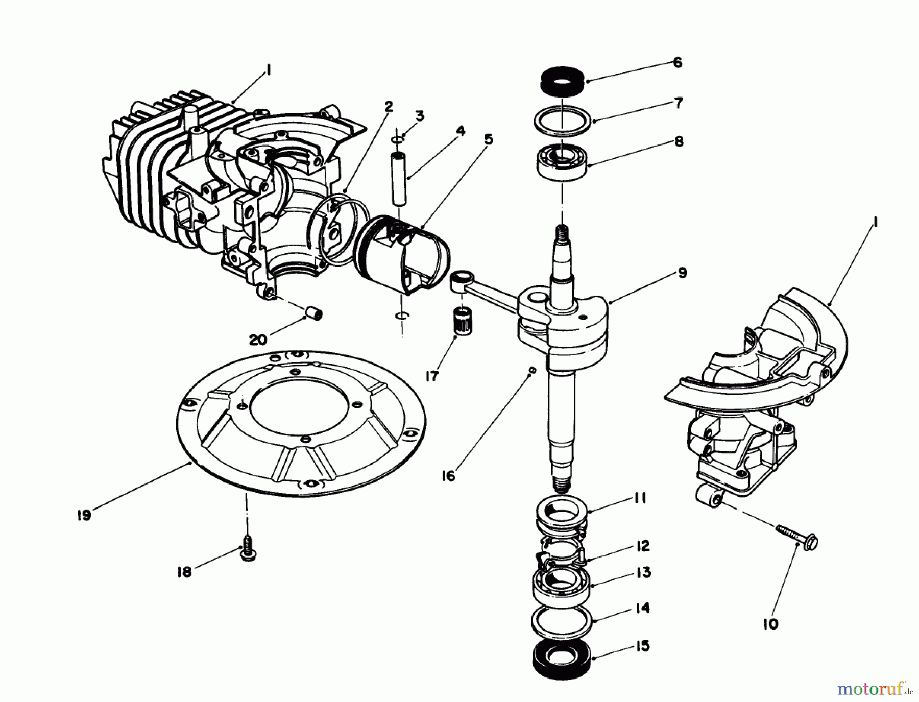  Toro Neu Mowers, Walk-Behind Seite 1 20684C - Toro Lawnmower, 1989 (9000001-9999999) ENGINE ASSEMBLY (ENGINE MODEL NO. 47PJ8) (ENGINE MODEL NO. 47PH7)