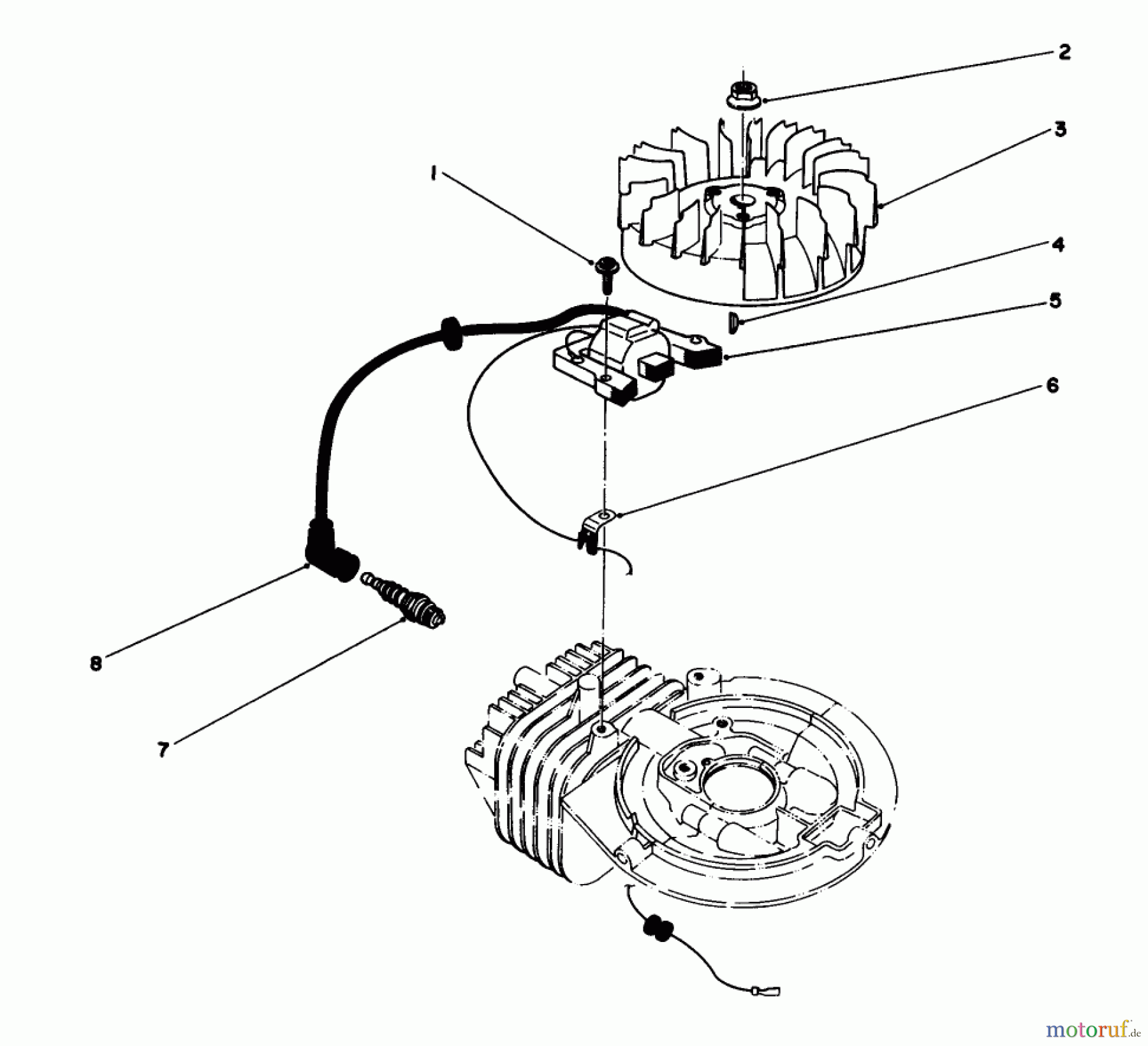  Toro Neu Mowers, Walk-Behind Seite 1 20684C - Toro Lawnmower, 1989 (9000001-9999999) IGNITION ASSEMBLY (ENGINE MODEL NO. 47PJ8) (ENGINE MODEL NO. 47PH7)