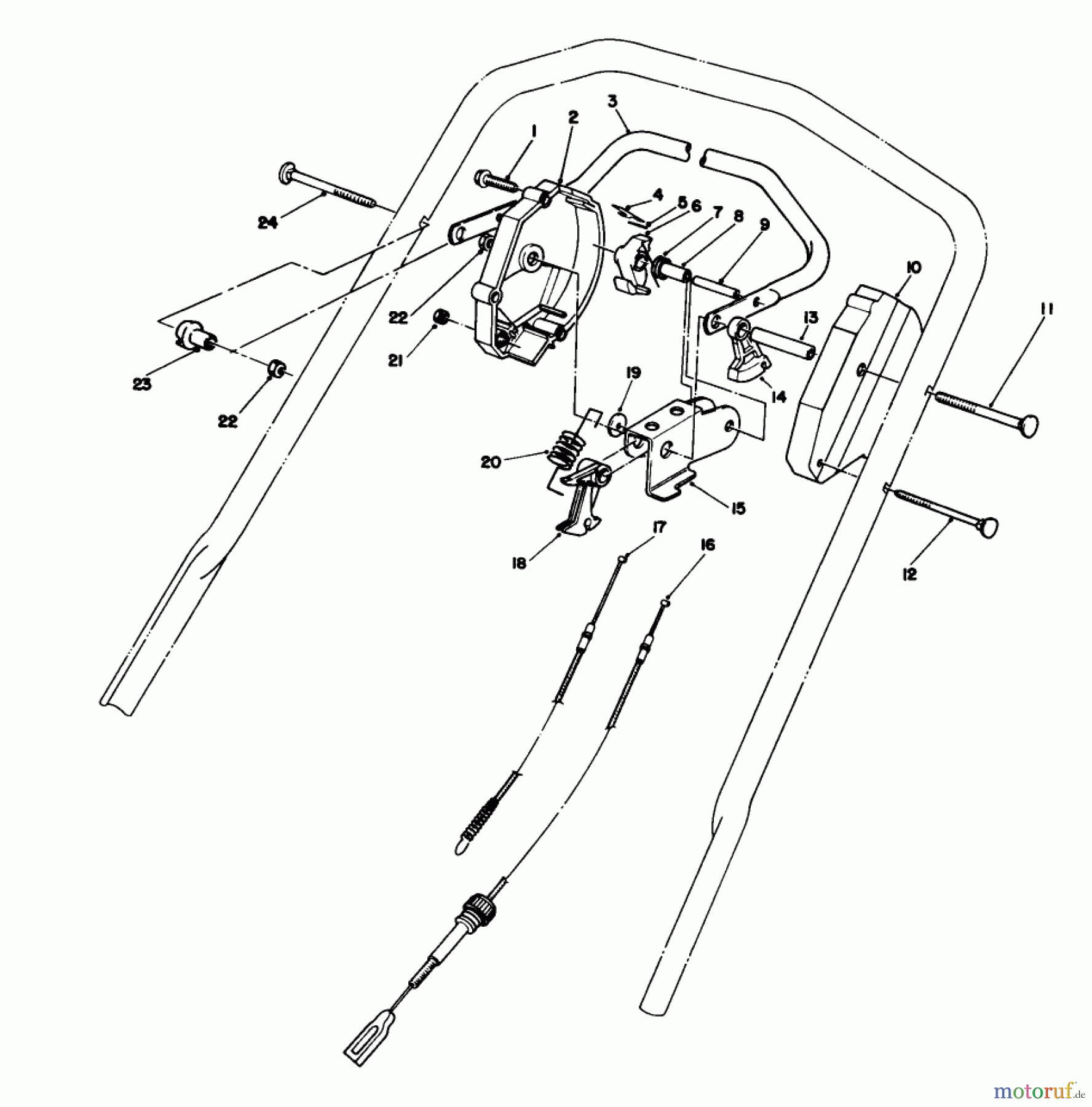  Toro Neu Mowers, Walk-Behind Seite 1 20684C - Toro Lawnmower, 1989 (9000001-9999999) TRACTION CONTROL ASSEMBLY