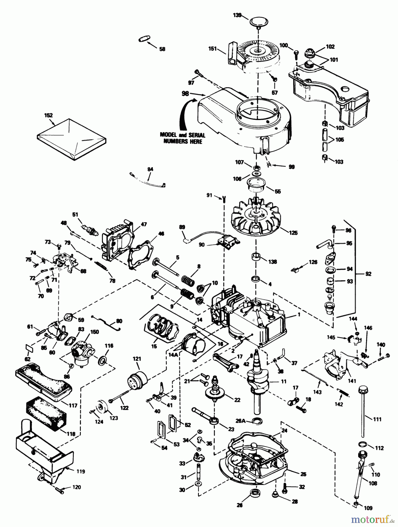  Toro Neu Mowers, Walk-Behind Seite 1 20692 - Toro Lawnmower, 1989 (9000001-9999999) ENGINE TECUMSEH MODEL NO. TVS100-44011B