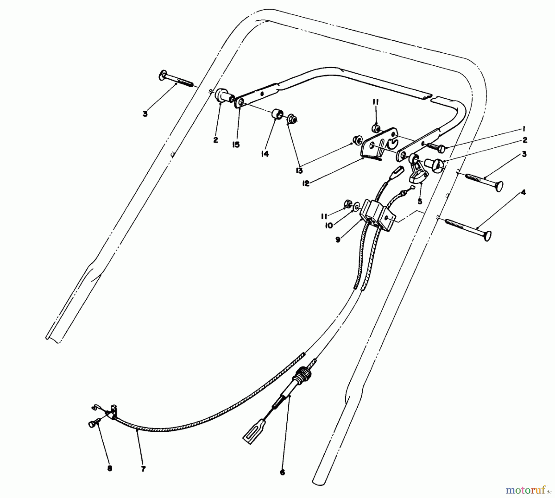  Toro Neu Mowers, Walk-Behind Seite 1 20692 - Toro Lawnmower, 1988 (8000001-8999999) TRACTION CONTROL ASSEMBLY