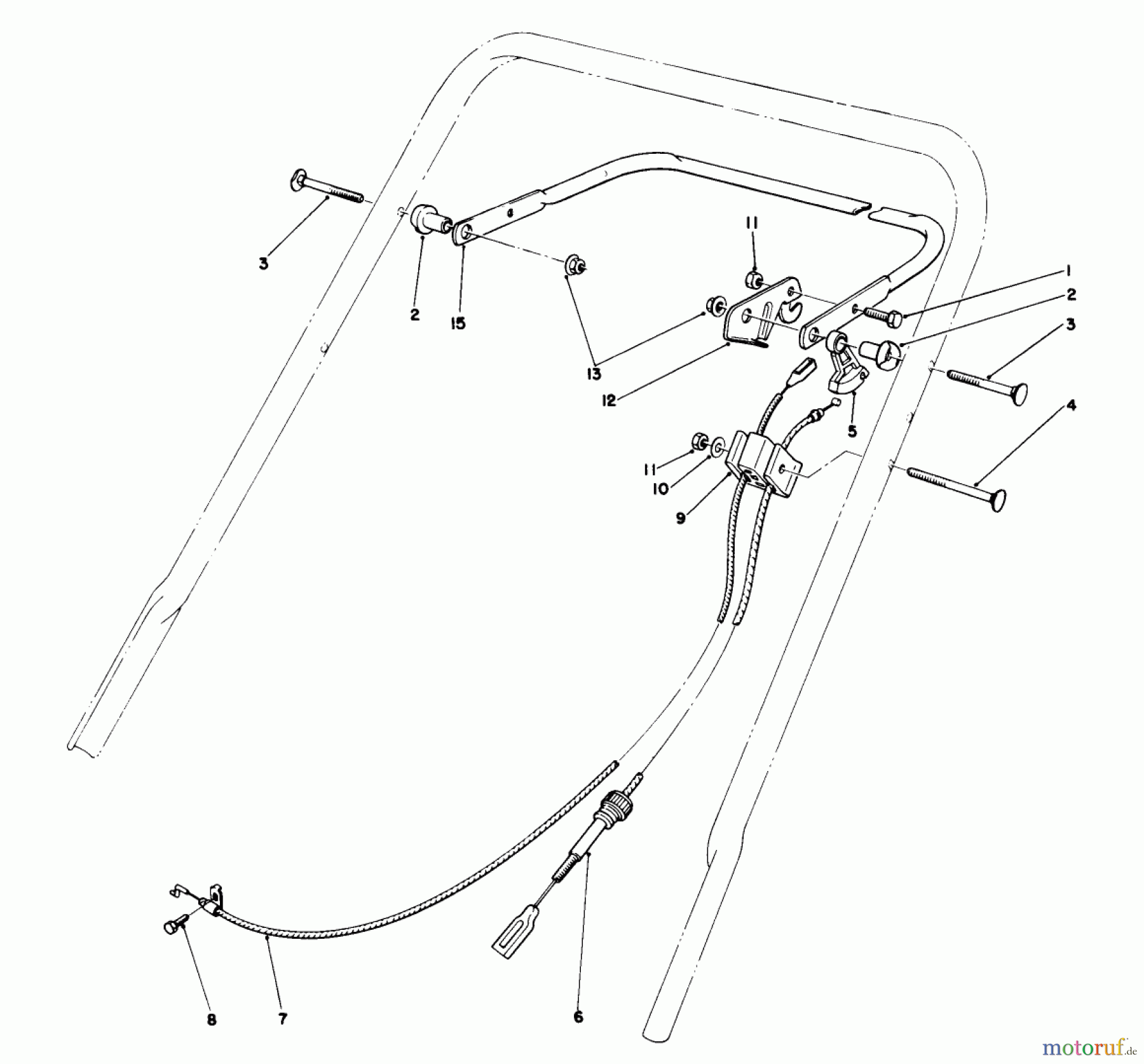  Toro Neu Mowers, Walk-Behind Seite 1 20692 - Toro Lawnmower, 1990 (0000001-0999999) TRACTION CONTROL ASSEMBLY