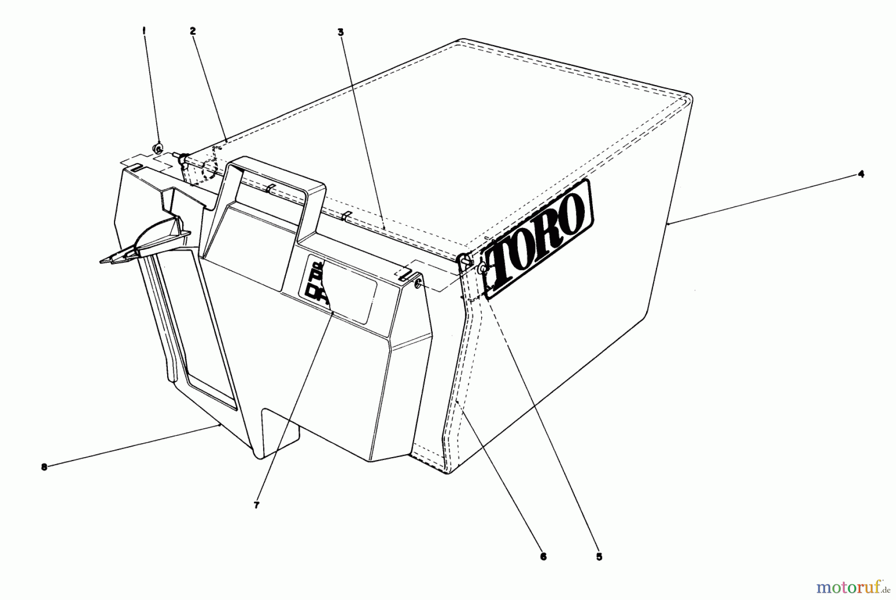 Toro Neu Mowers, Walk-Behind Seite 1 20692C - Toro Lawnmower, 1989 (9000001-9999999) GRASS BAG ASSEMBLY NO. 11-0189
