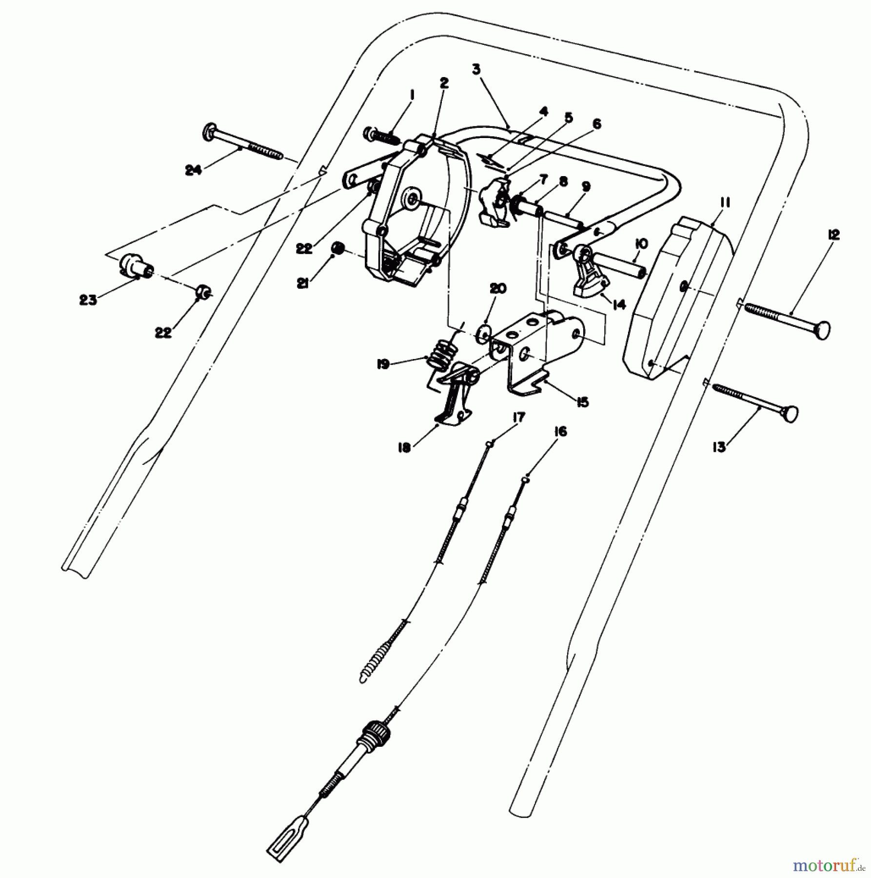  Toro Neu Mowers, Walk-Behind Seite 1 20695 - Toro Lawnmower, 1987 (7000001-7999999) TRACTION CONTROL ASSEMBLY