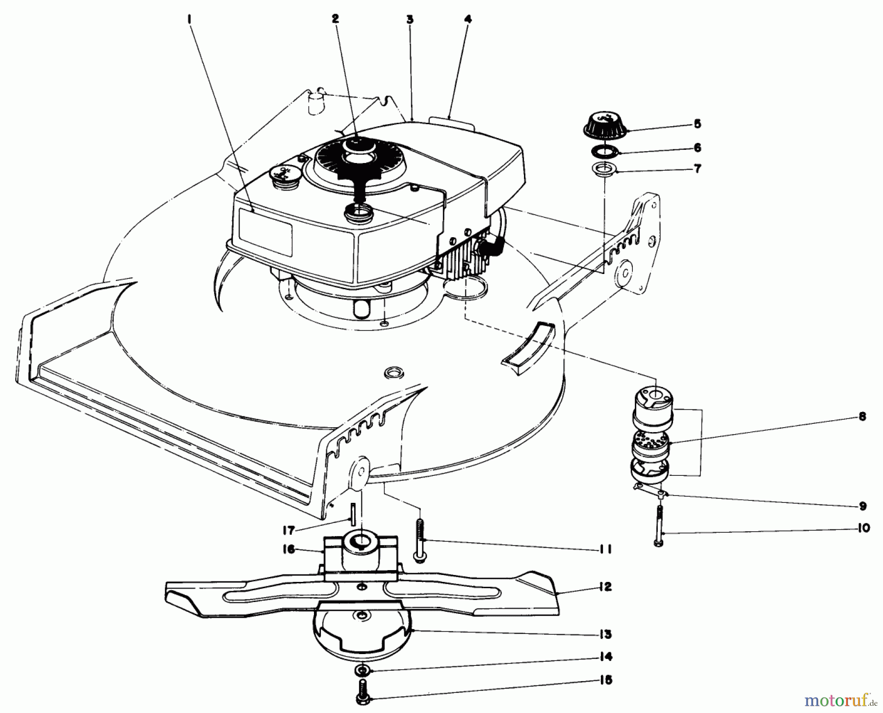  Toro Neu Mowers, Walk-Behind Seite 1 20700 - Toro Lawnmower, 1980 (0000001-0999999) ENGINE ASSEMBLY