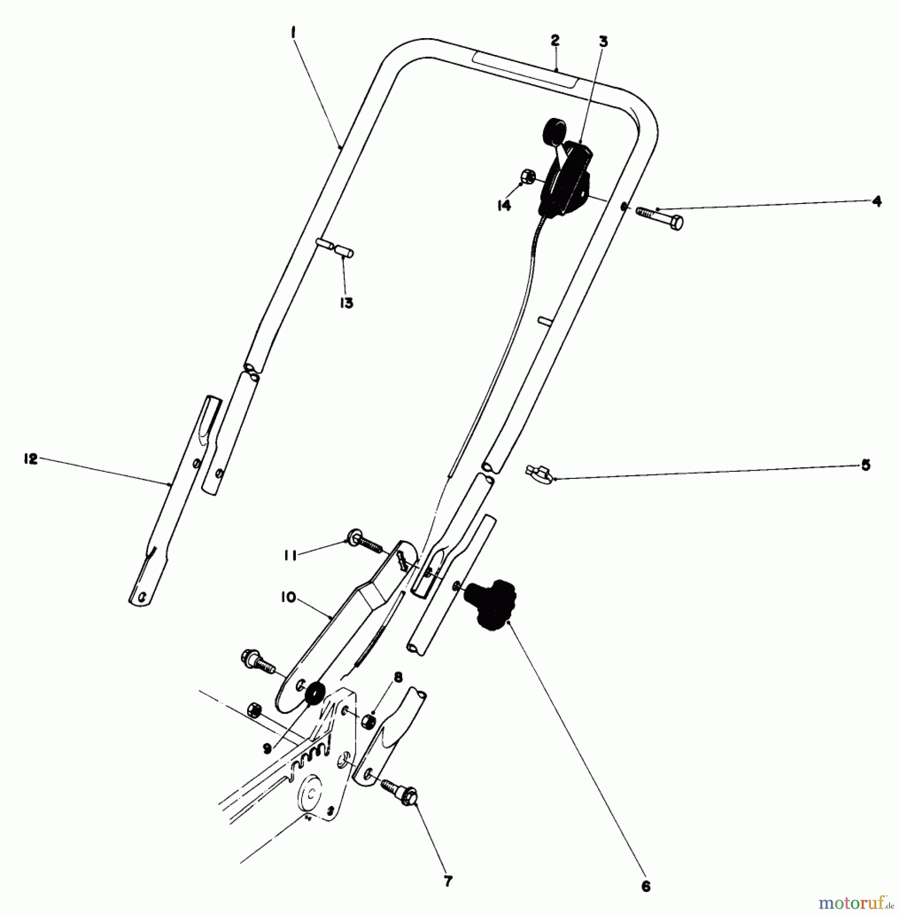  Toro Neu Mowers, Walk-Behind Seite 1 20700 - Toro Lawnmower, 1980 (0000001-0999999) HANDLE ASSEMBLY