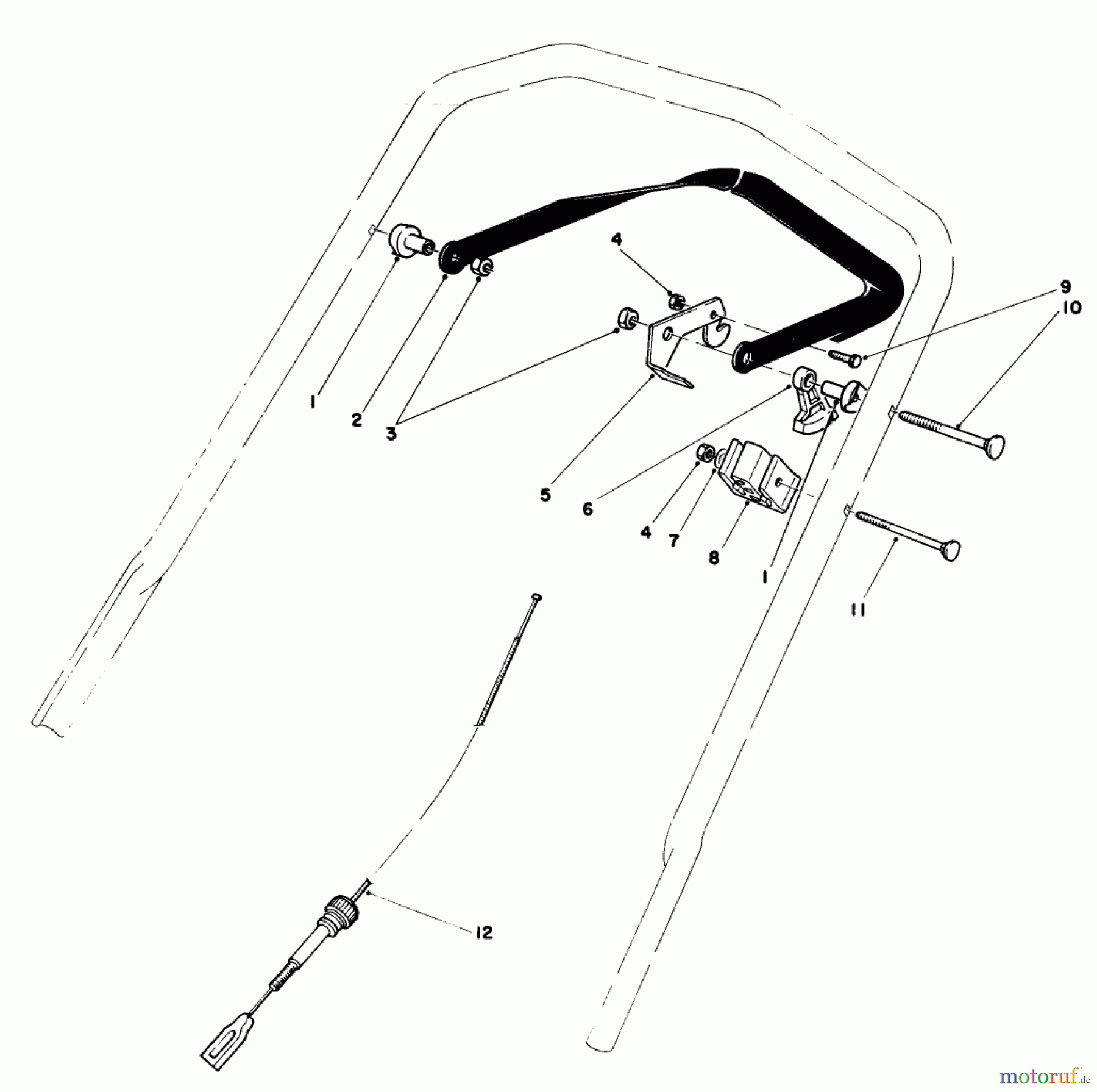  Toro Neu Mowers, Walk-Behind Seite 1 20705 - Toro Lawnmower, 1984 (4000001-4999999) TRACTION CONTROL ASSEMBLY