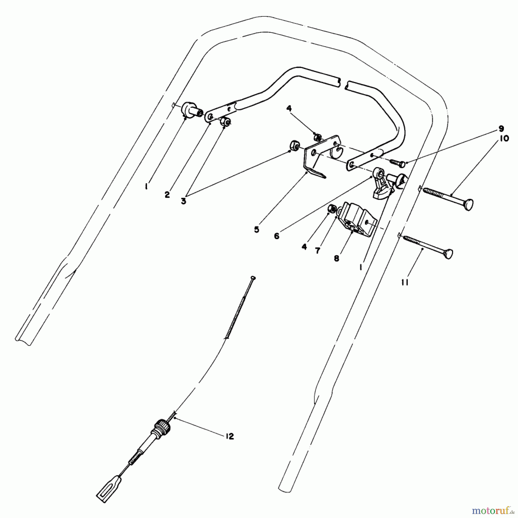 Toro Neu Mowers, Walk-Behind Seite 1 20705 - Toro Lawnmower, 1985 (5000001-5999999) TRACTION CONTROL ASSEMBLY