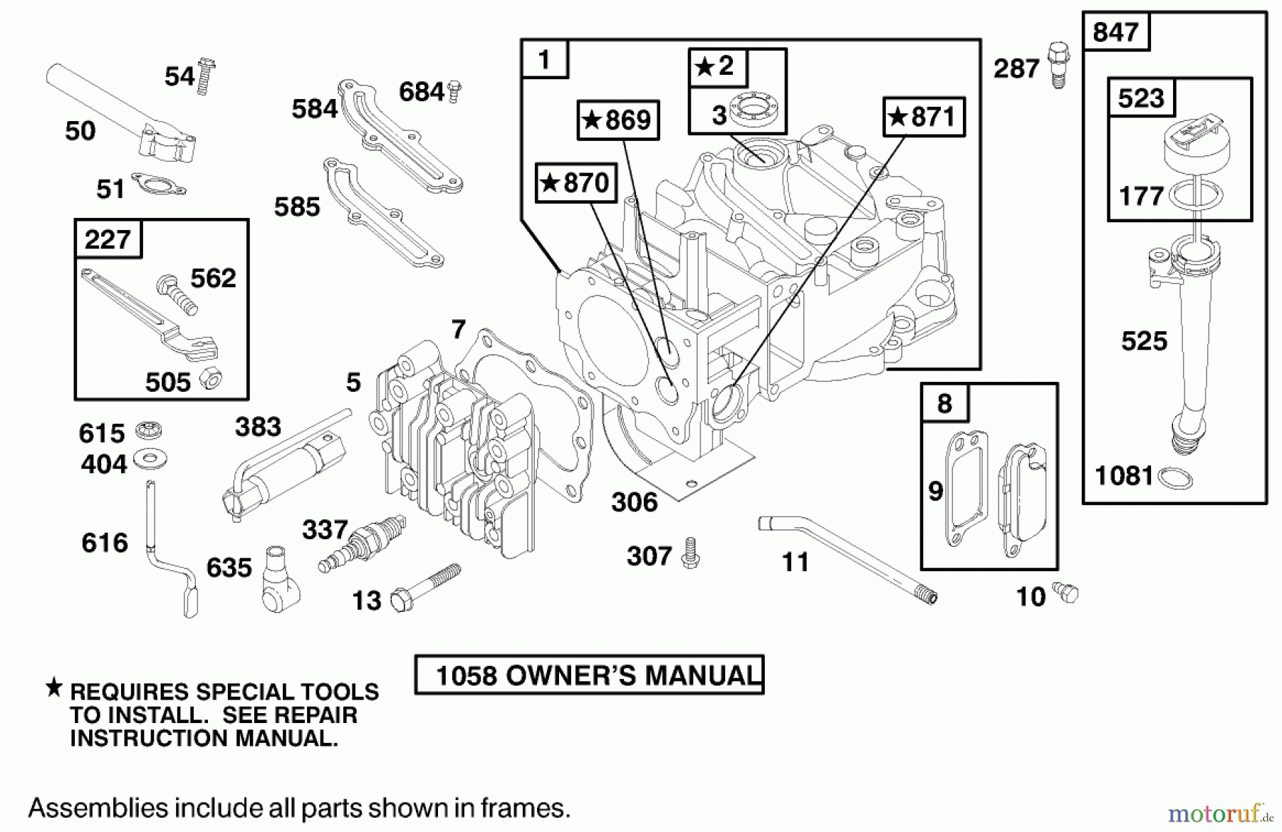  Toro Neu Mowers, Walk-Behind Seite 1 20716 - Toro Side Discharge Mower, 1999 (9900001-9999999) ENGINE BRIGGS & STRATTON MODEL 12U802-1740-E1 #1
