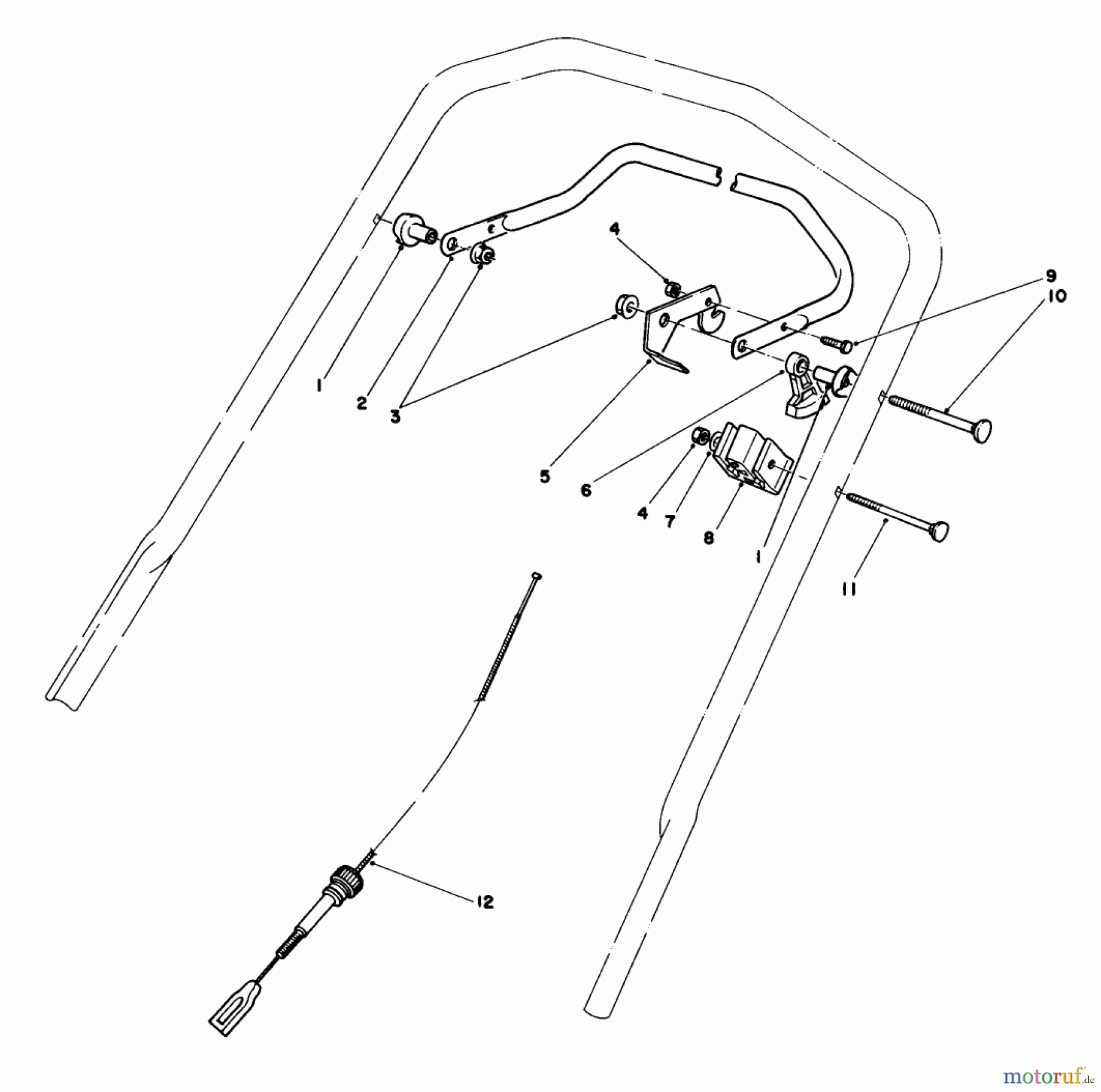  Toro Neu Mowers, Walk-Behind Seite 1 20718C - Toro Lawnmower, 1985 (5000001-5999999) TRACTION CONTROL ASSEMBLY