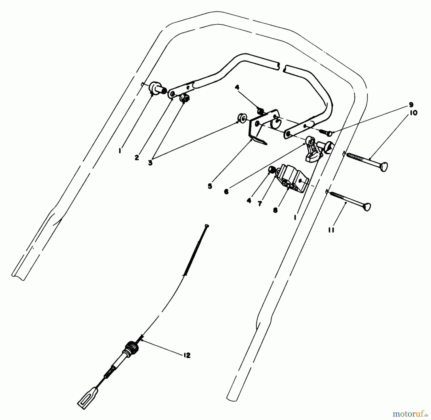  Toro Neu Mowers, Walk-Behind Seite 1 20718C - Toro Lawnmower, 1986 (6000001-6999999) TRACTION CONTROL ASSEMBLY
