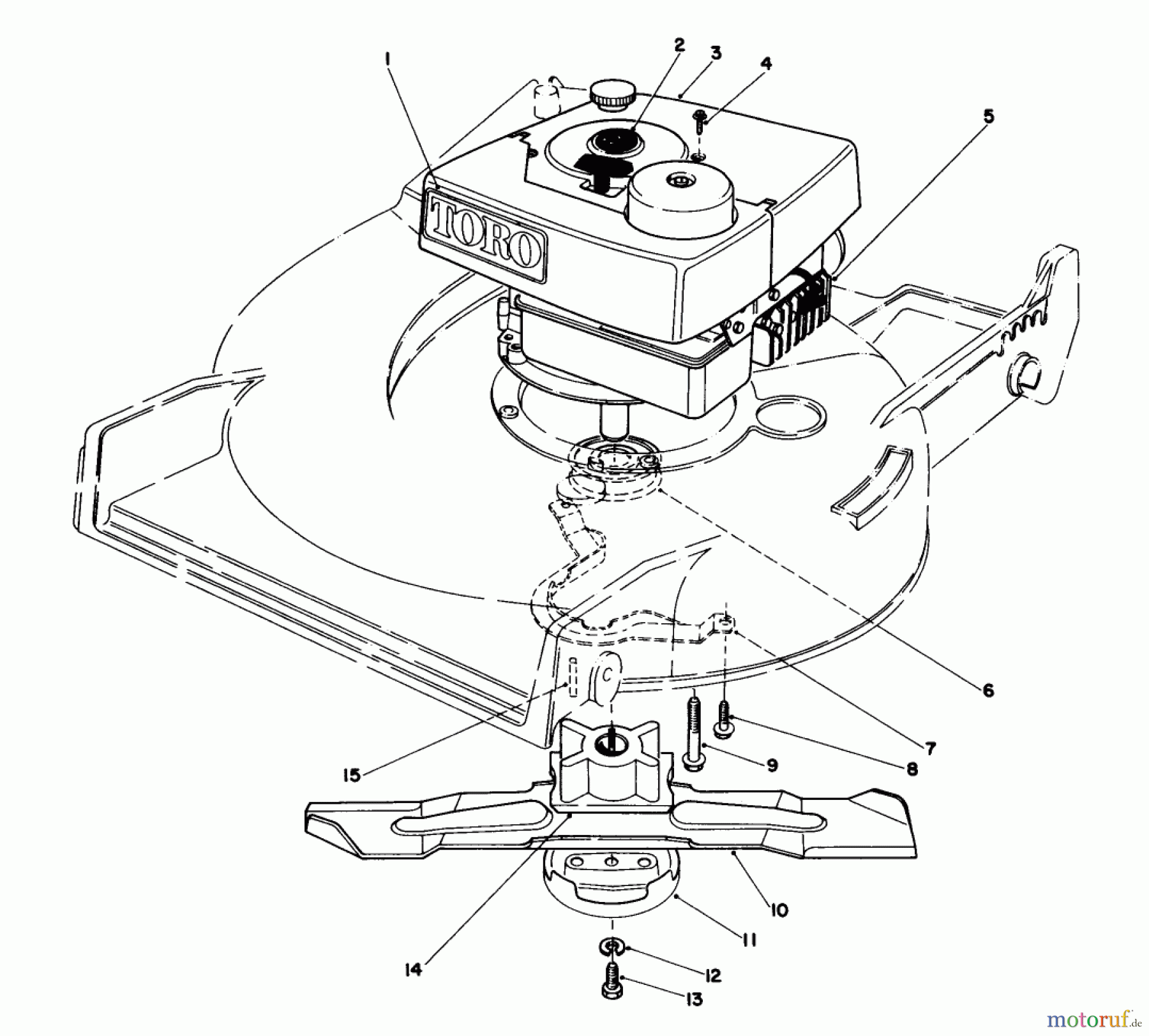  Toro Neu Mowers, Walk-Behind Seite 1 20735 - Toro Lawnmower, 1983 (3000001-3999999) ENGINE ASSEMBLY